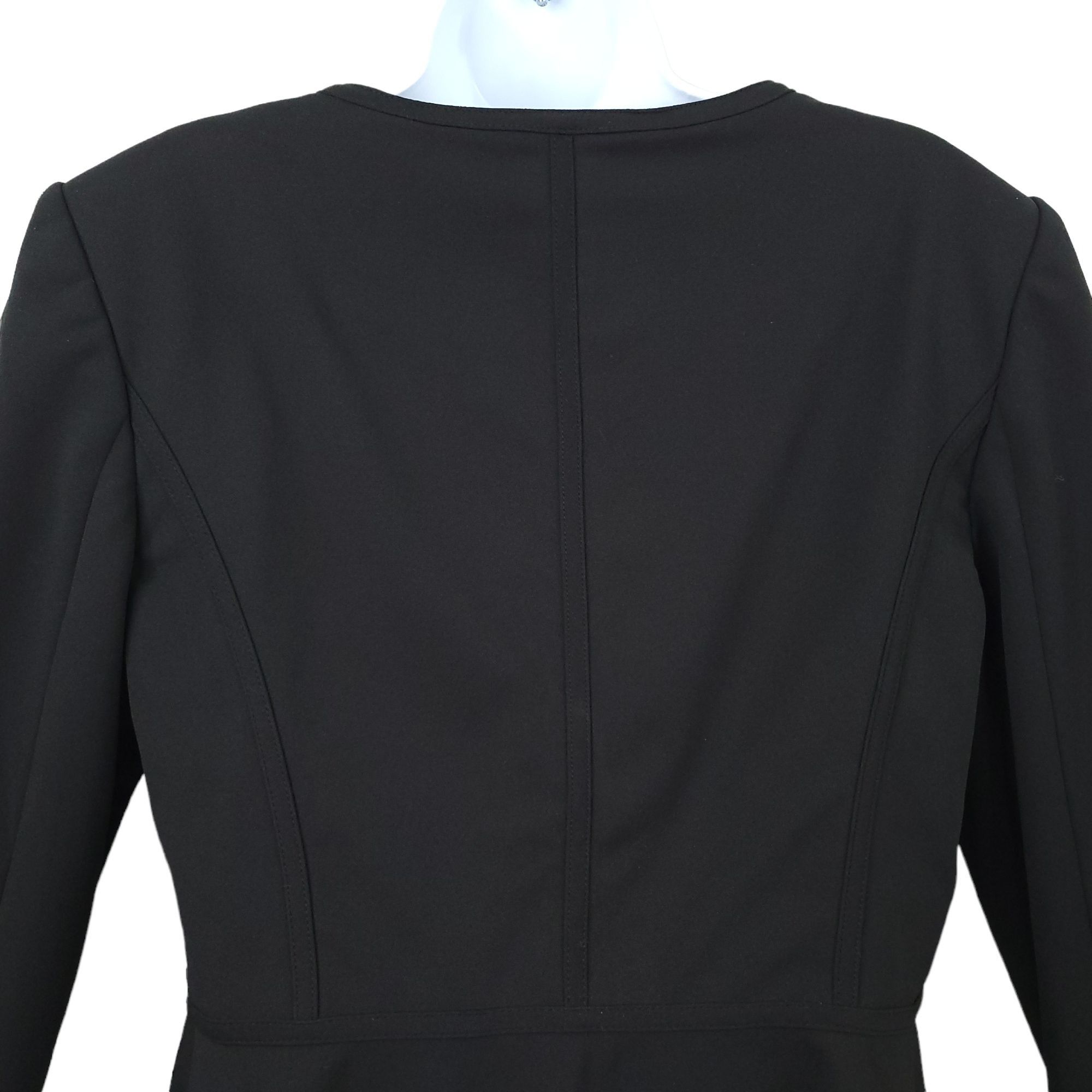 DKNY DKNY Collarless Peplum Hem Jacket Womens Size 12 Black Gold Size XL / US 12-14 / IT 48-50 - 8 Thumbnail