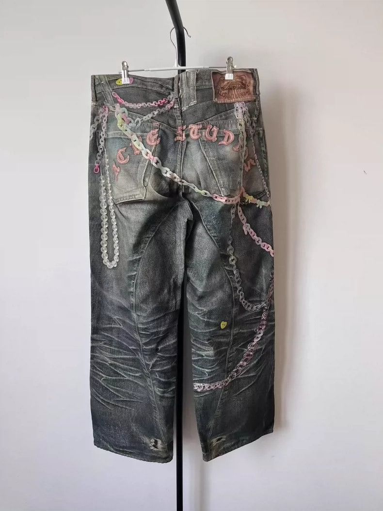 Acne Studios Acne Studios size:52 Blue candy chain 3D printed loose low Size 31" - 2 Thumbnail