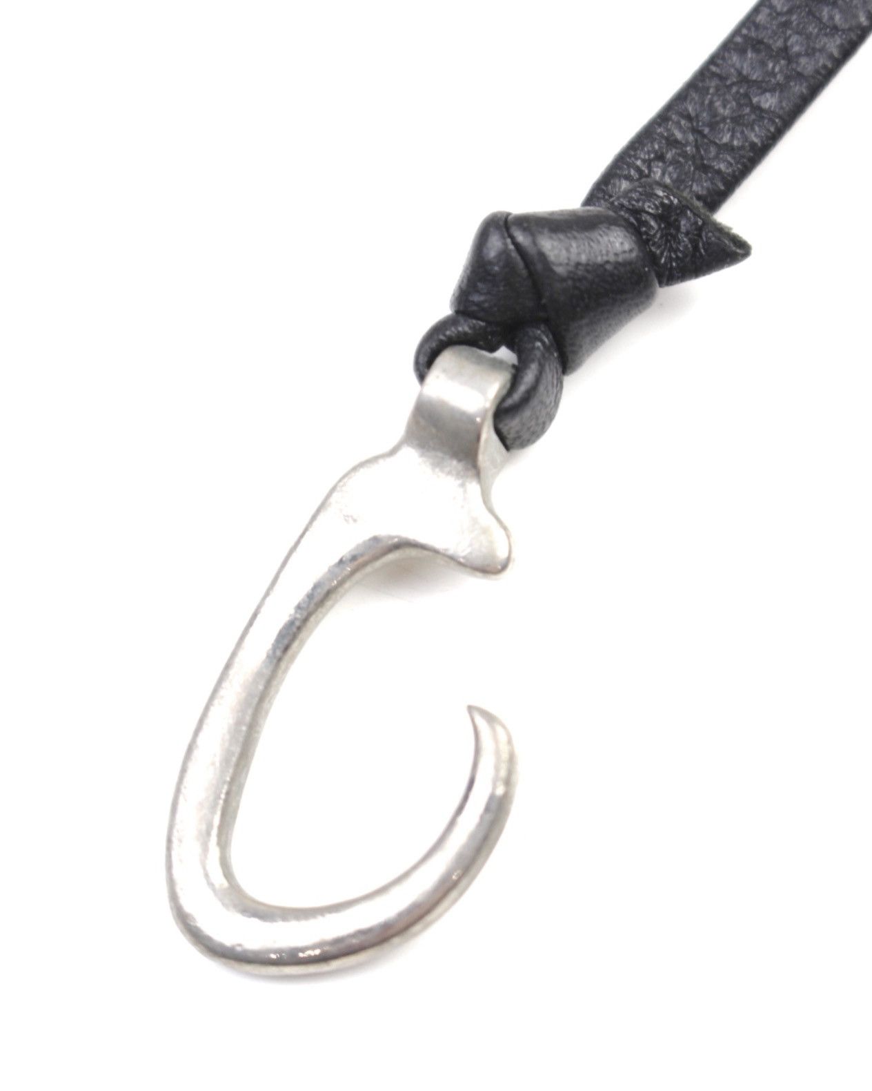 Hysteric Glamour 2000S JAPANESE MADE LEATHER STRAP SILVER HOOK NECKLACE Size ONE SIZE - 4 Thumbnail