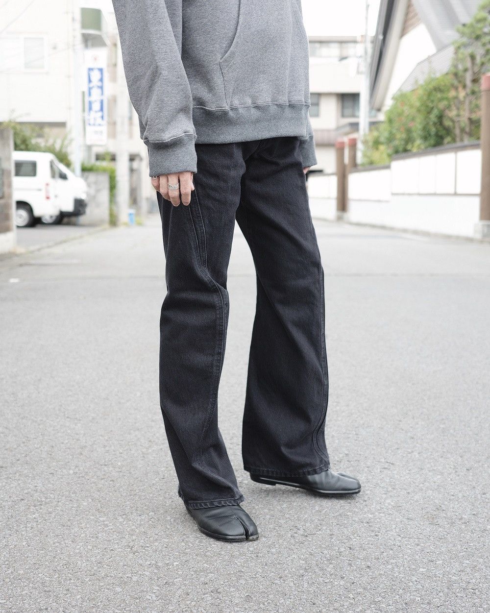 Japanese Brand NVRFRGT black faded 3D bootcut denim Size US 34 / EU 50 - 7 Thumbnail