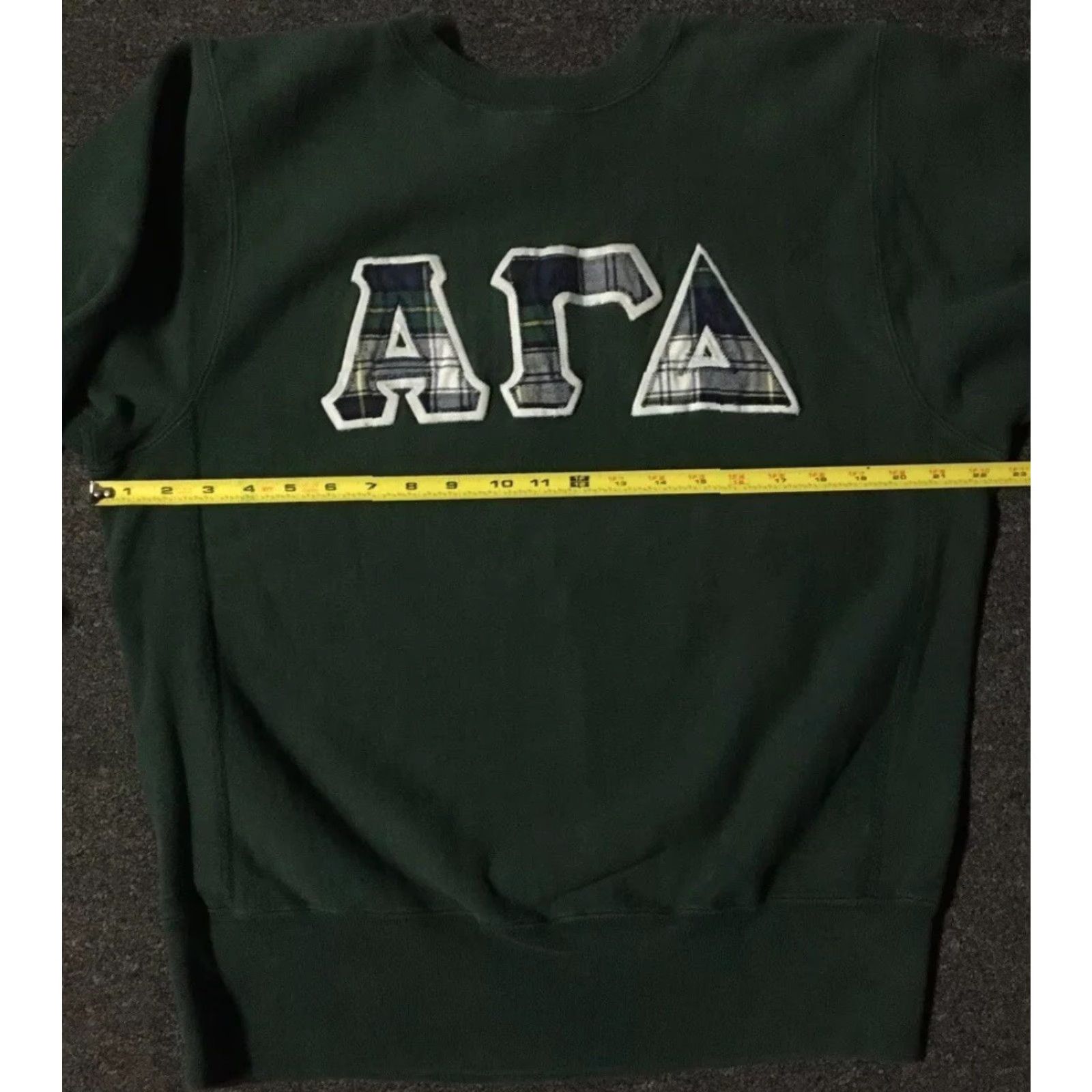 Champion VINTAGE Champion Alpha Gamma Delta Reverse Weave Sweatshirt S Green Sorority College Hoodie Men XS Size US S / EU 44-46 / 1 - 7 Thumbnail