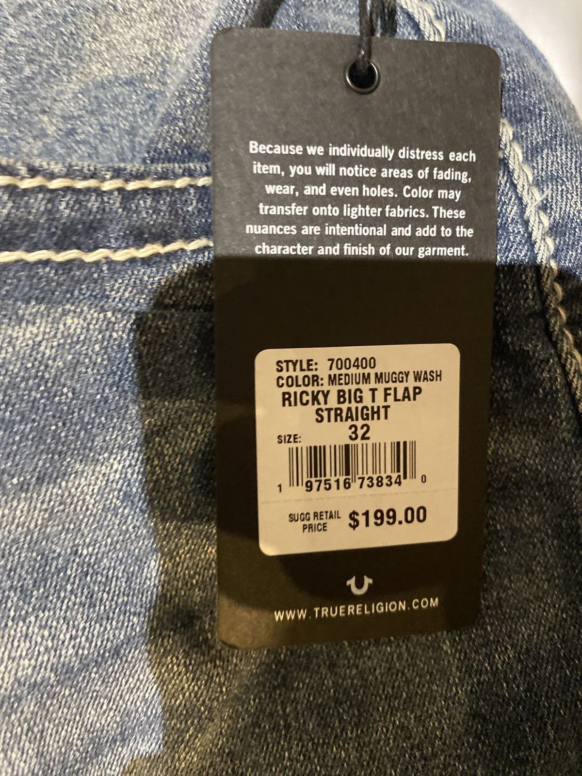 True Religion True Religion Jeans - Ricky Super T Flap Jeans Size US 32 / EU 48 - 6 Thumbnail