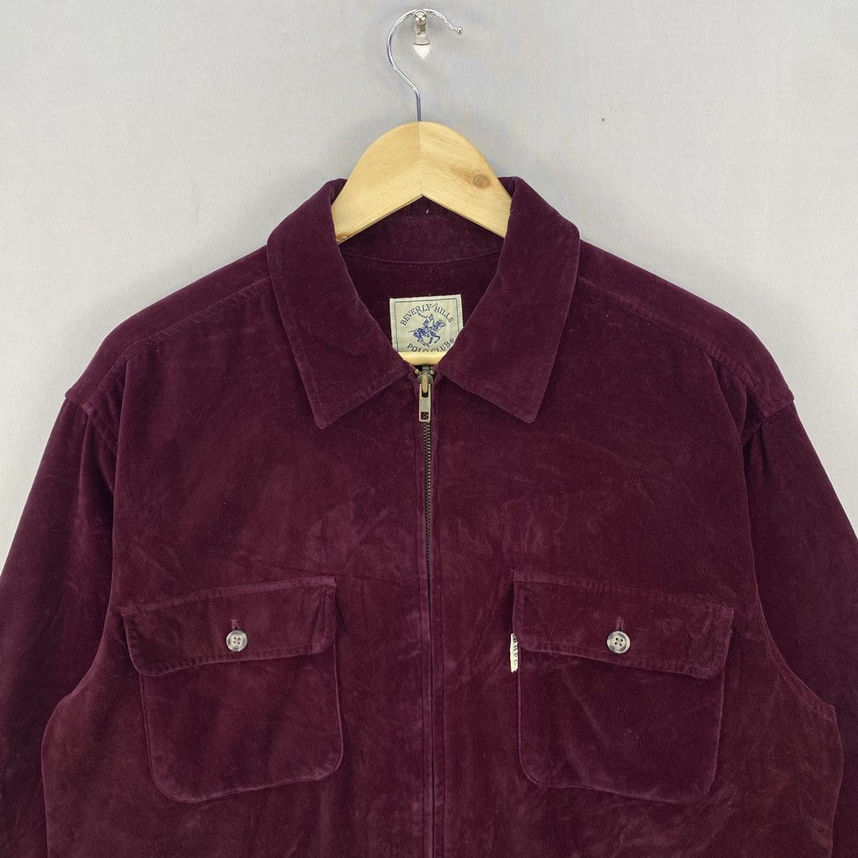 Beverly Hills Polo Club Vintage Beverly Hills Club Velvet Flannel Zipper Jacket Size US M / EU 48-50 / 2 - 7 Thumbnail