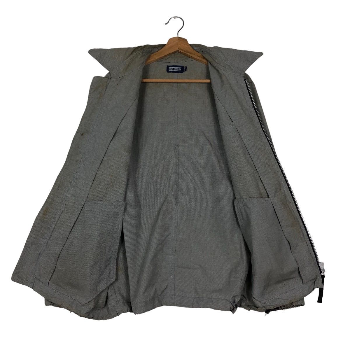 Japanese Brand 🔥Zipper Biker Jacket Distressed Rusty Design Nigel Cabourn Size US M / EU 48-50 / 2 - 13 Thumbnail