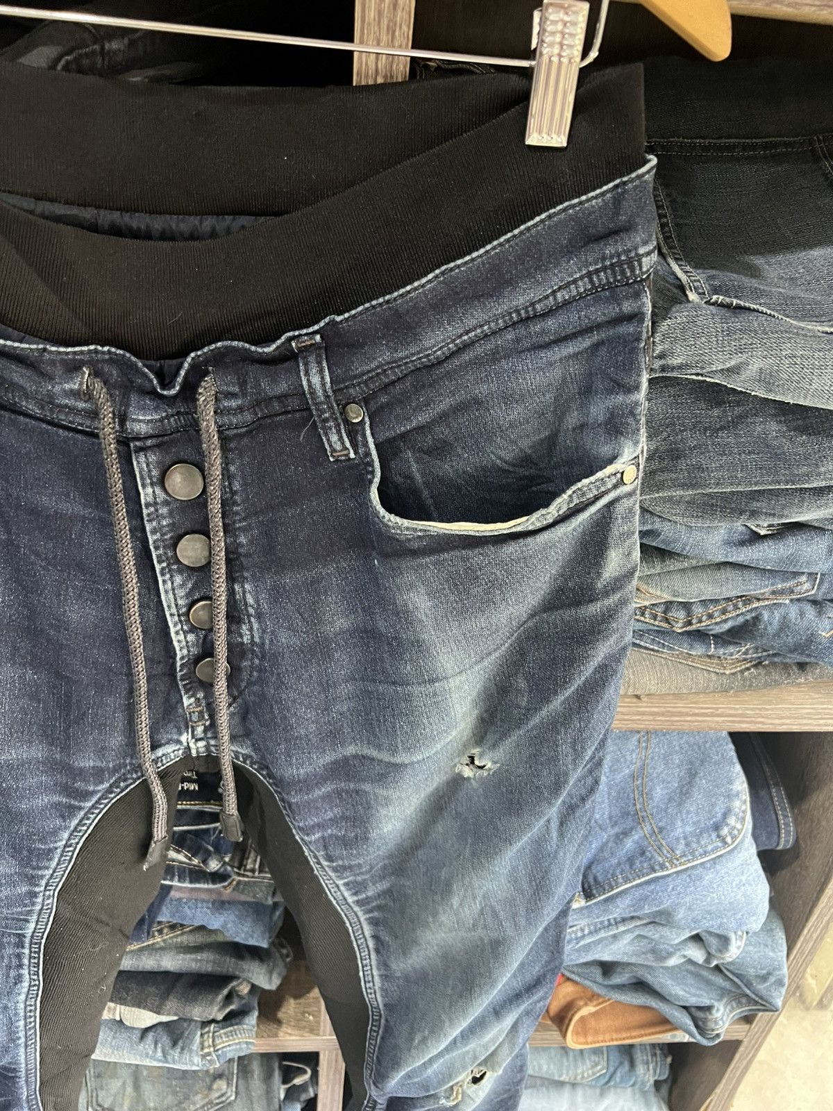 Diesel 🔥Diesel Industry Sweatpant Distressed Denim Size US 35 - 6 Thumbnail