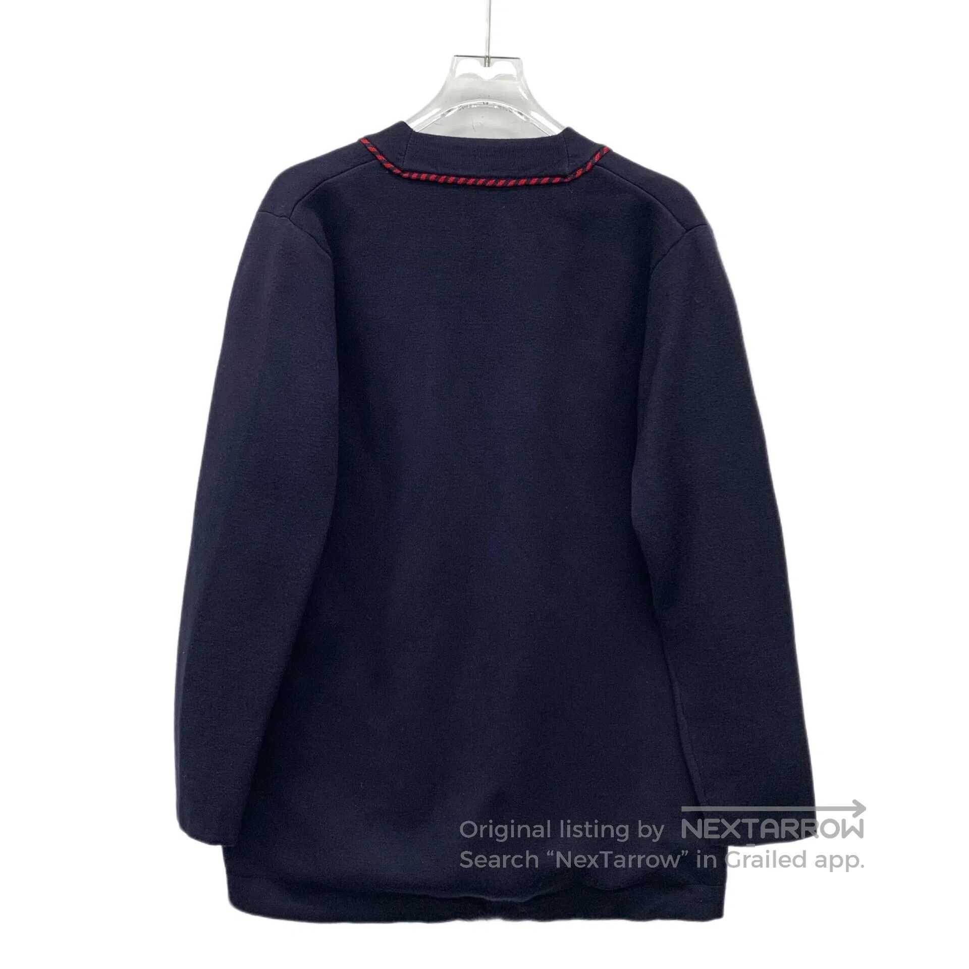 Sandro SANDRO Navy Blue Multi-Pocket Crew Neck Long Sleeve Cardig Size US S / EU 44-46 / 1 - 2 Thumbnail