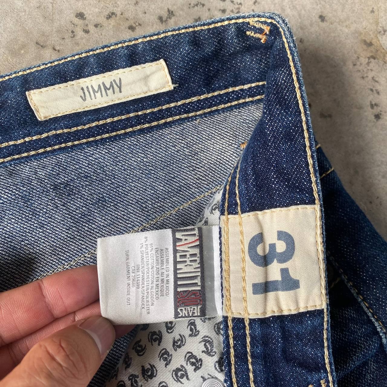 Jimmy Taverniti Archival Y2K Jimmy Taverniti So Jeans Studded Denim Size US 31 - 12 Thumbnail