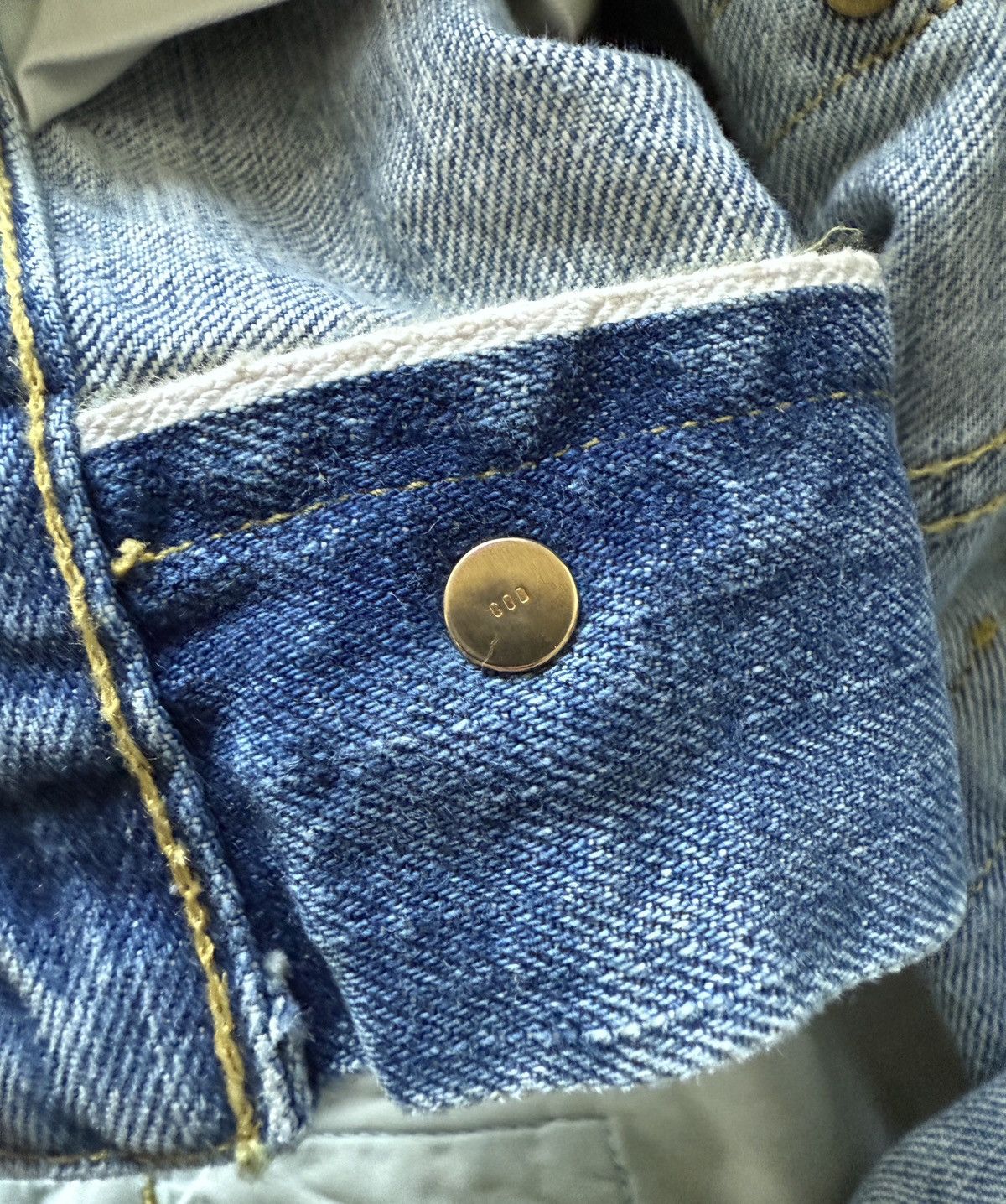 Designer × Fear of God NEW FOG 6th collection blue ripped distressed STRAIGHT JEANS Size US 32 / EU 48 - 11 Thumbnail