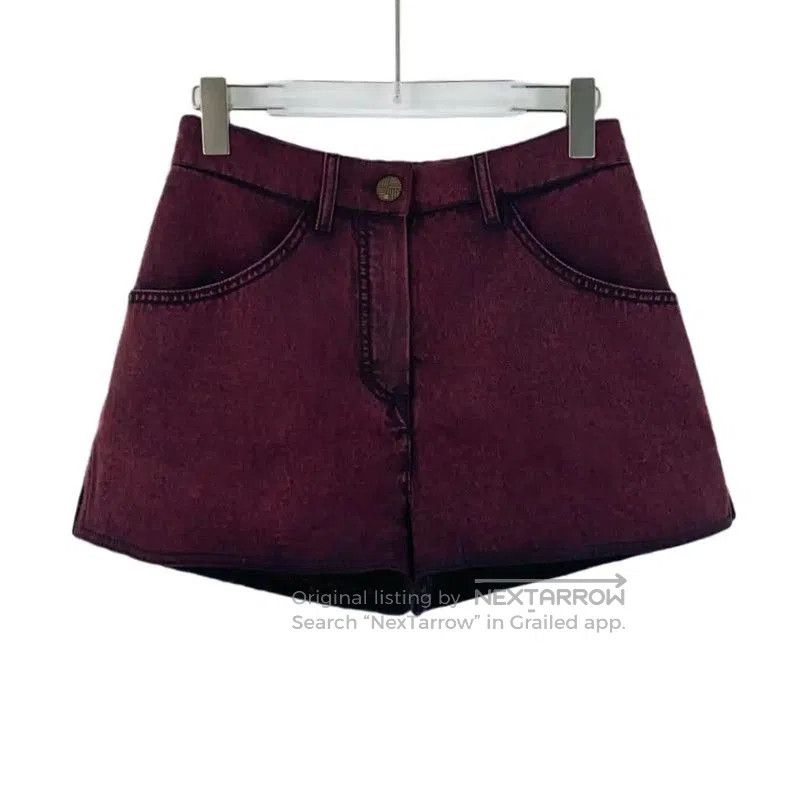 Chanel Chanel XS Dark Purple Cotton Women's Shorts . Size 22" - 1 Thumbnail