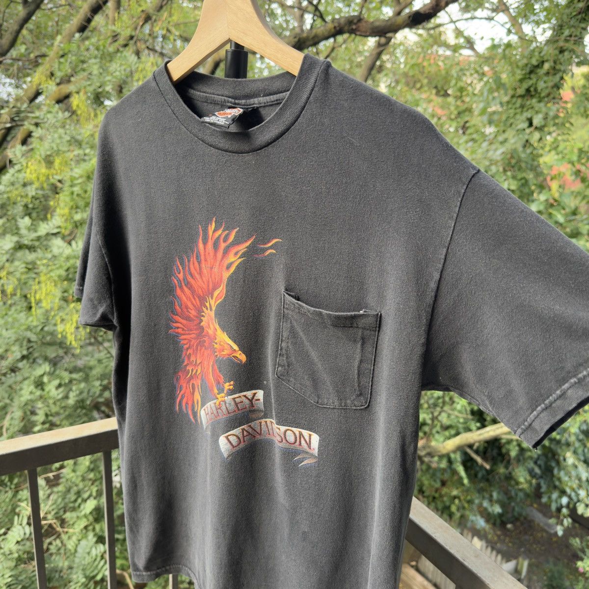 Harley Davidson Thrashed Faded Distressed Pocket Shirt ERD Grunge Chrome Size US M / EU 48-50 / 2 - 4 Thumbnail