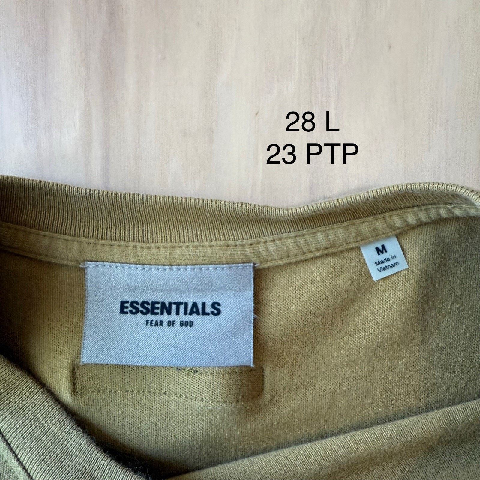 Fear of God Fear of God Essentials Shirt Medium Khaki Cotton Minimalist Size US M / EU 48-50 / 2 - 6 Thumbnail