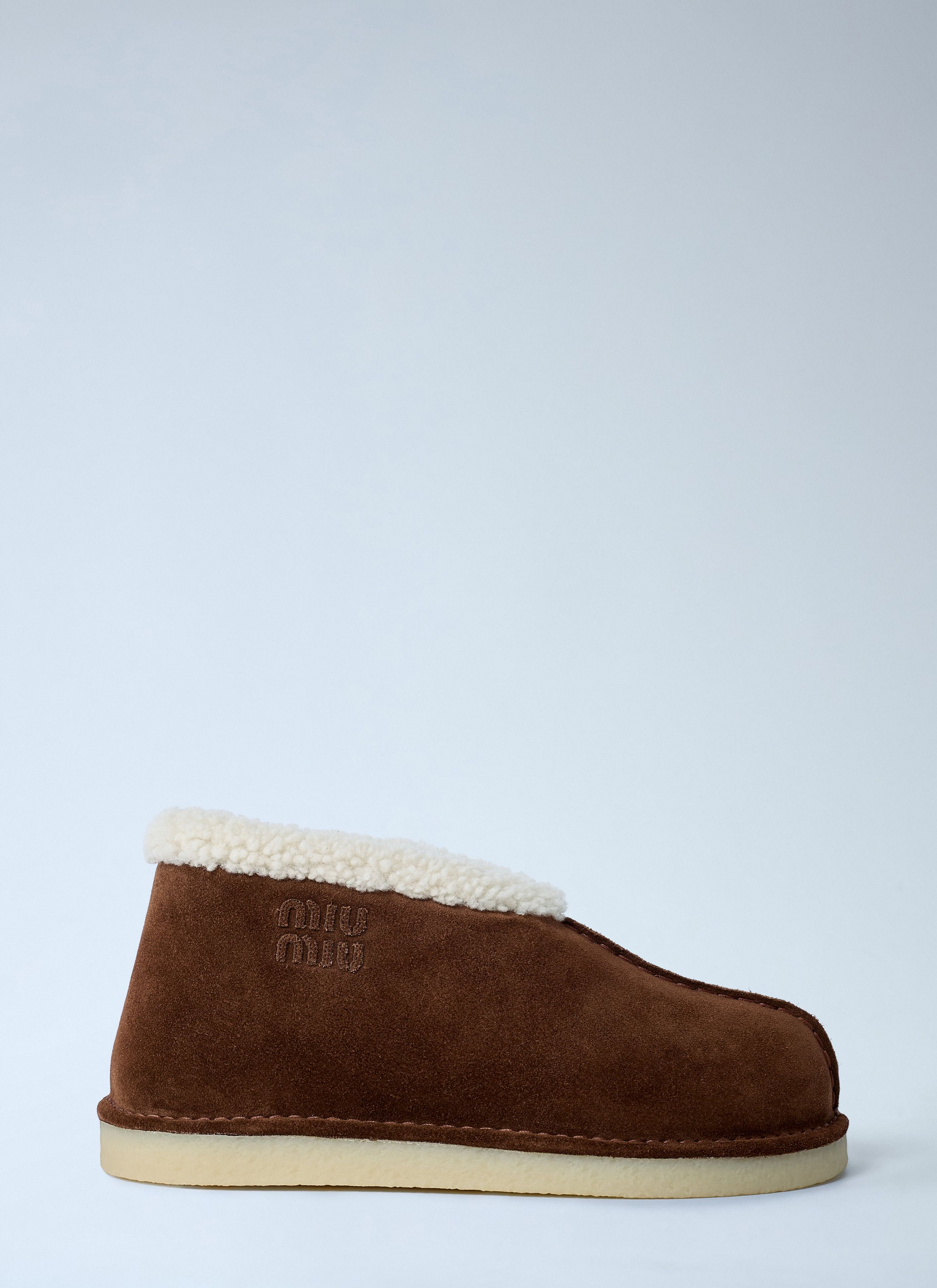 Miu Miu Suede Logo Motifs Boots Size US 6 / IT 36 - 1 Thumbnail