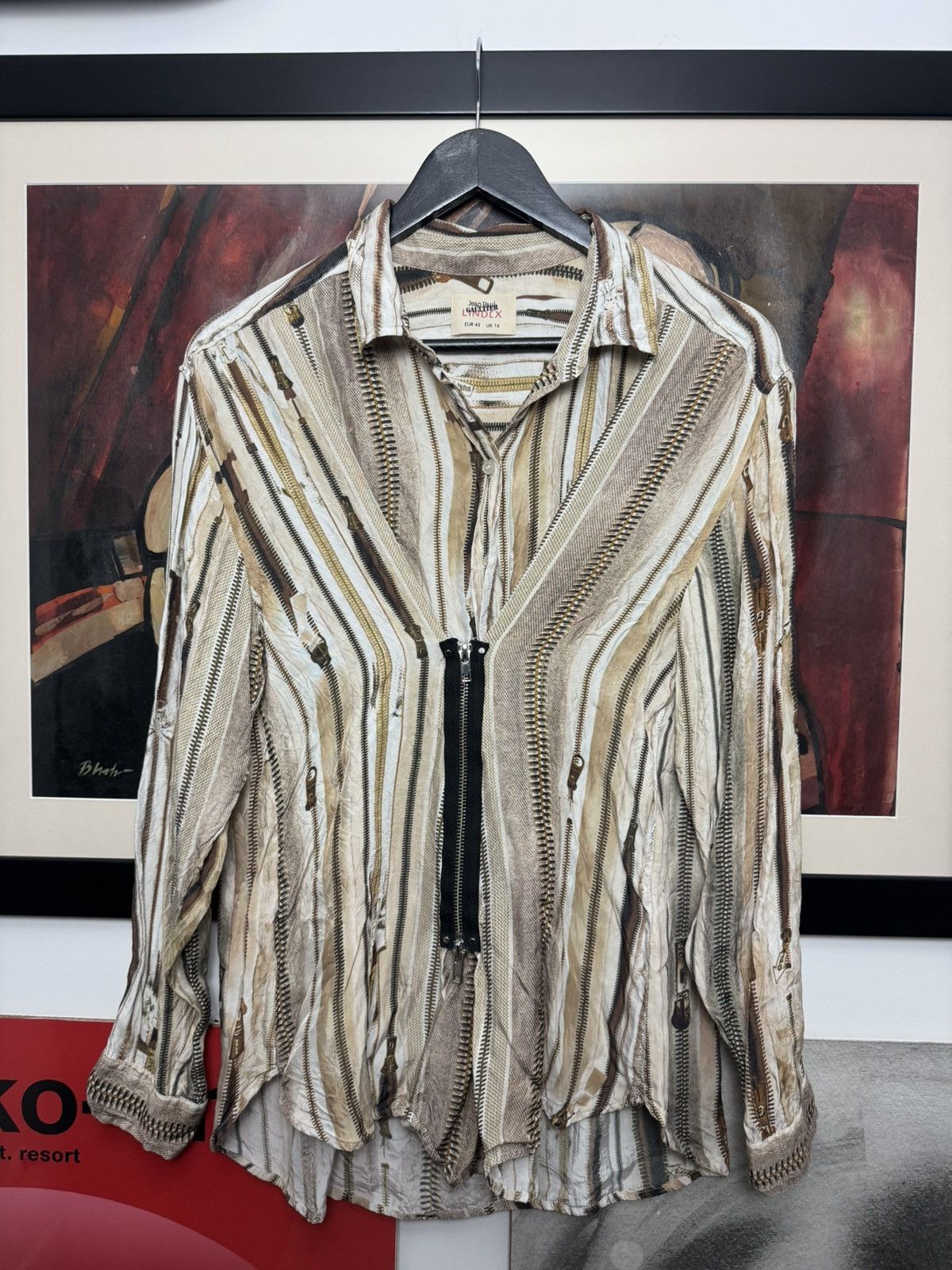 Jean Paul Gaultier Jean Paul Gaultier JPG Lindex Button Up Shirt Zips Fullprint Size US L / EU 52-54 / 3 - 3 Thumbnail