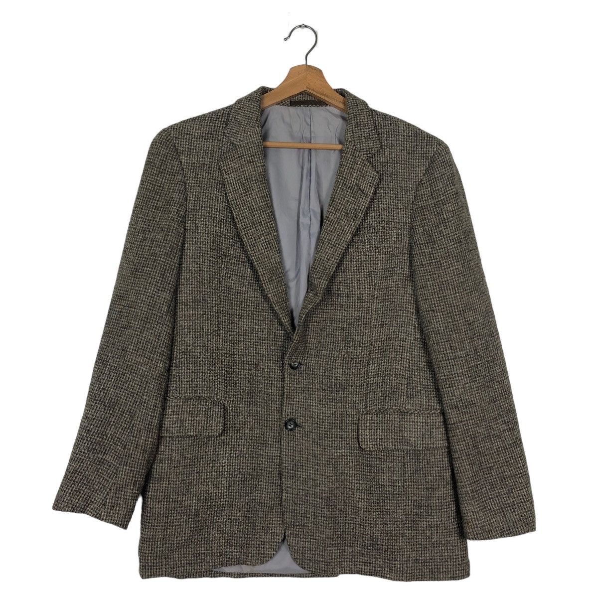 Vintage 🔥90’s Herringbone Wool Jacket Double Breast Calvin Klein Size US M / EU 48-50 / 2 - 1 Thumbnail
