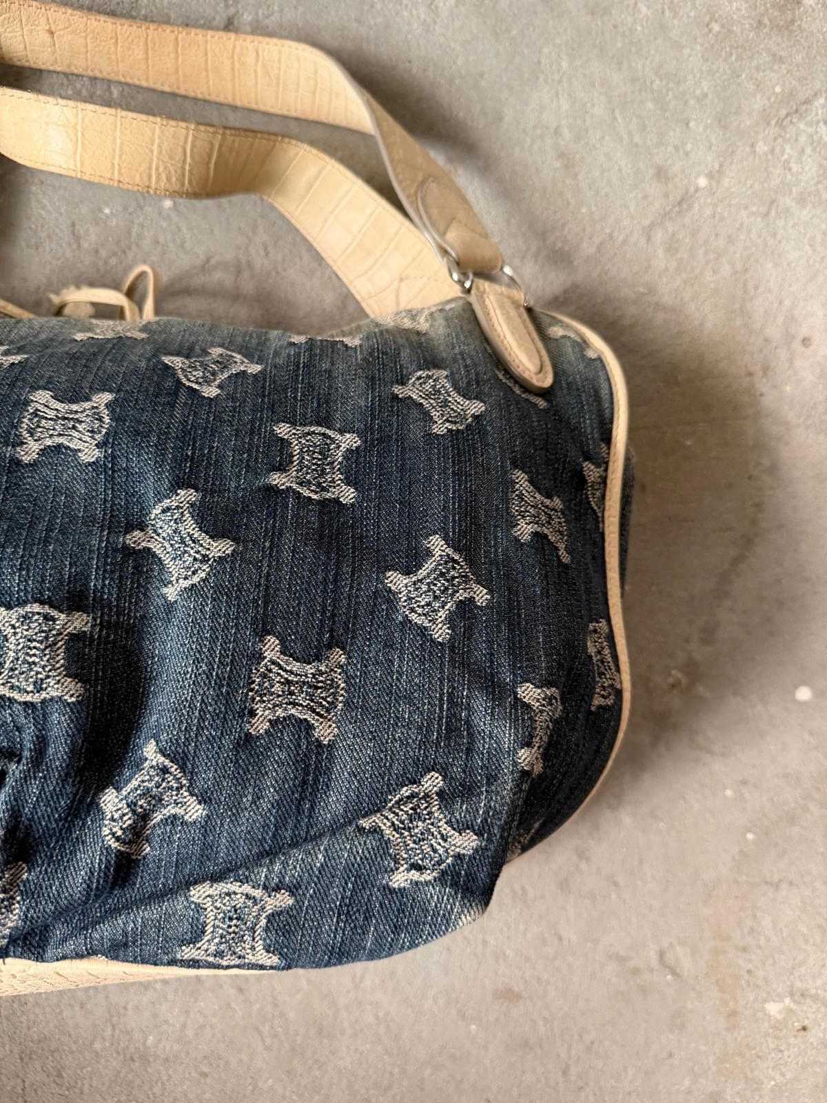 Celine Celine Macadam Bittersweet Denim Shoulder Bag Gradient Blue Size ONE SIZE - 8 Thumbnail