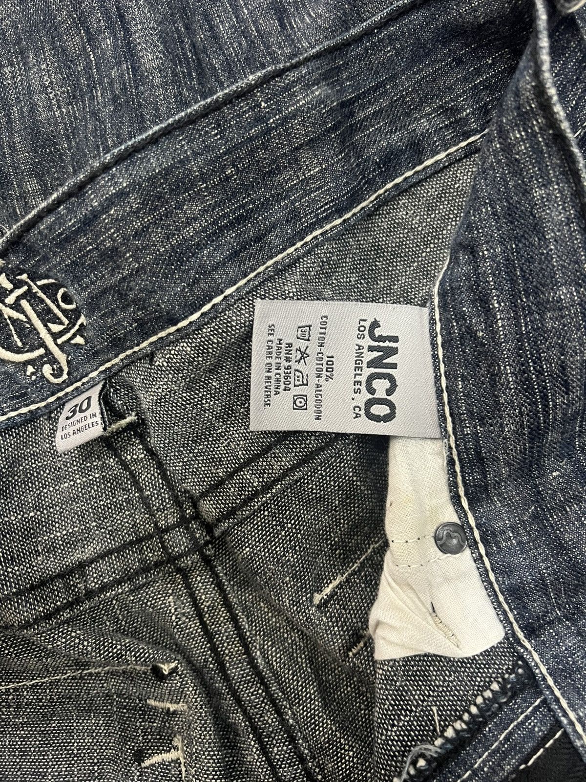 JNCO Vintage Y2K JNCO Cross Dark Wash Jeans Straight Denim Size US 32 / EU 48 - 11 Thumbnail