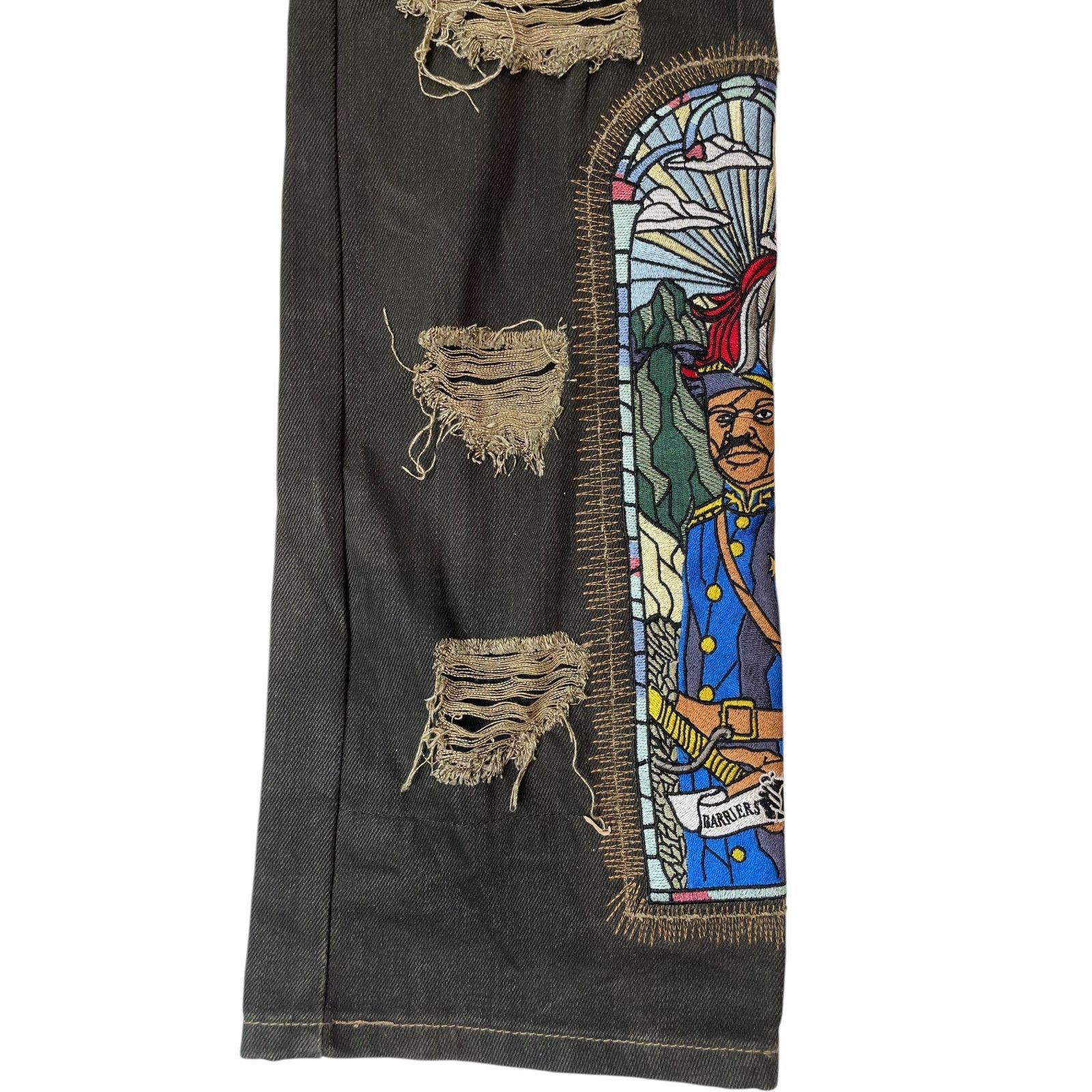 Who Decides War WDW Barriers Brown Multi Denim Size US 28 / EU 44 - 3 Thumbnail