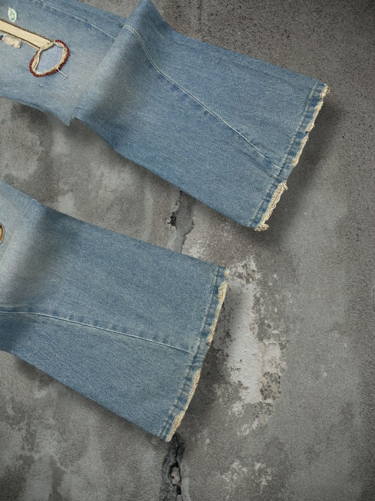 Tornado Mart Vintage Og 90s Japan Fancy Collection Patchwork Flared Denim Size US 32 / EU 48 - 5 Thumbnail