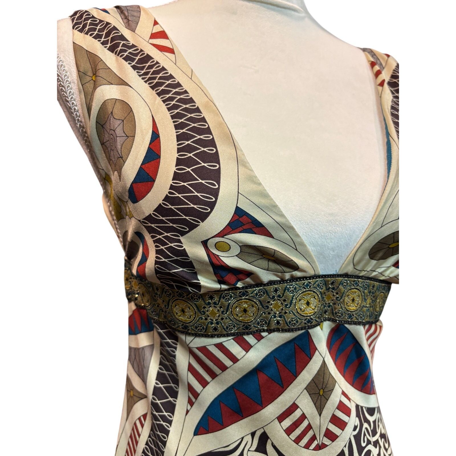 Nicole Miller Nicole Miller Silk Multi-Color Slip Dress Size 6 Size S / US 4 / IT 40 - 5 Thumbnail