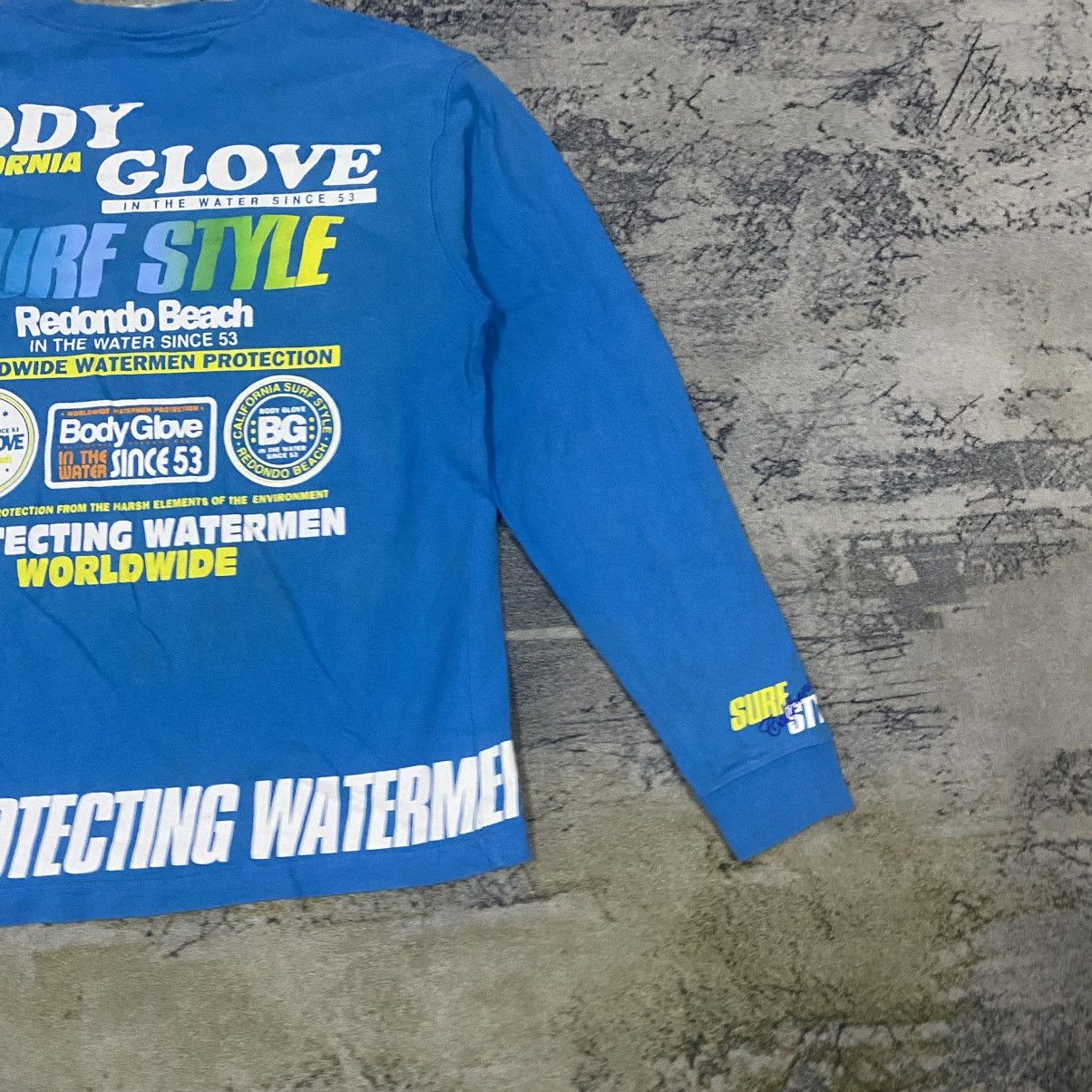 Body Glove × Vintage Y2K Vtg BODY GLOVE surf Full Spellout Printed Long Sleeve Size US S / EU 44-46 / 1 - 10 Thumbnail