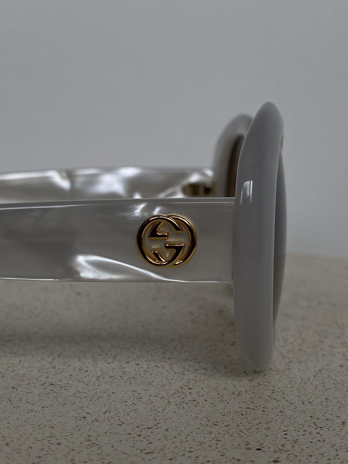 Gucci Gucci GG gold logo Pearl Round Sunglasses Size ONE SIZE - 6 Thumbnail