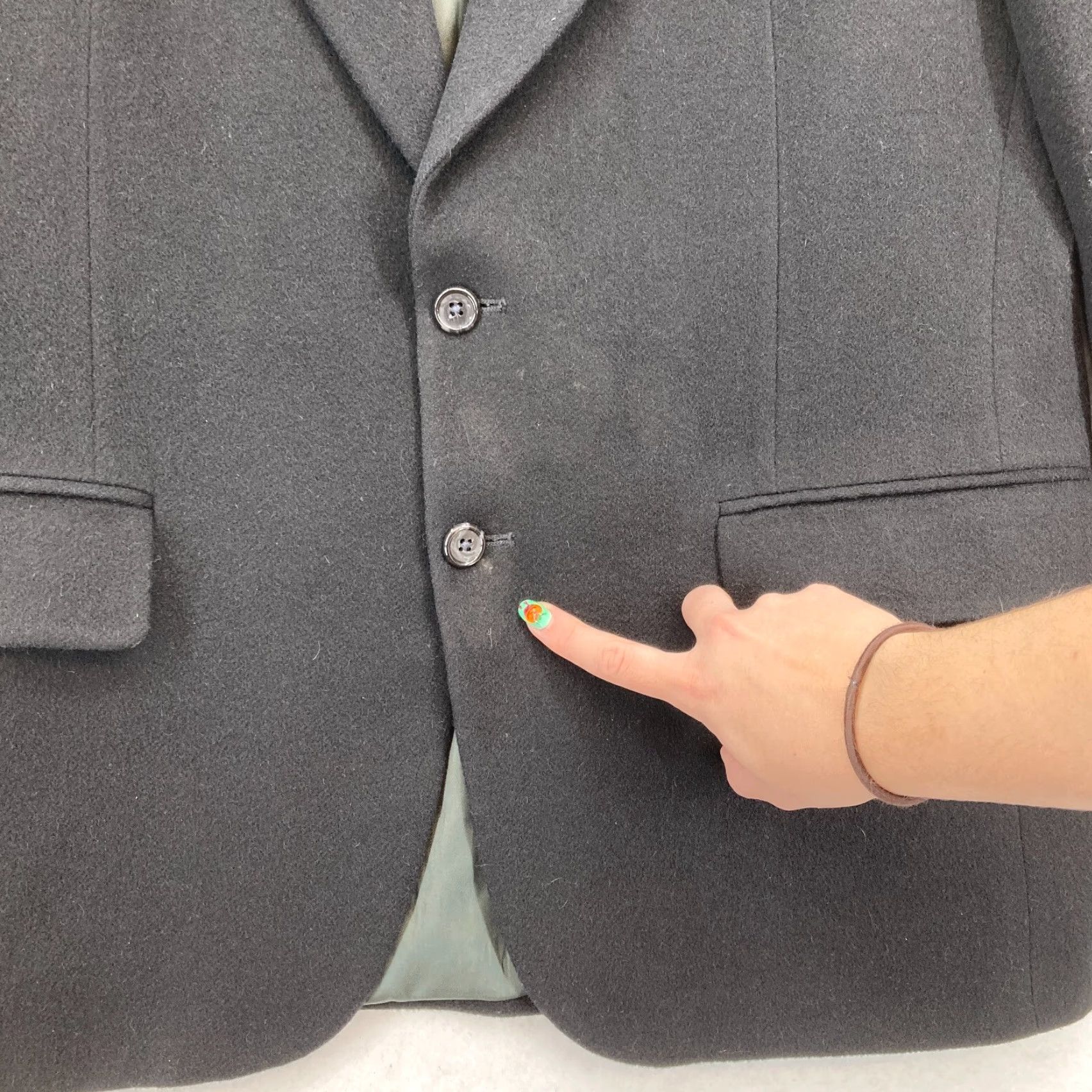 Club Room Club Room Blazer Mens 42 Black 2 Button Camel Hair Preppy Casual Sports Coat Long Wool Blazer Size 42R - 5 Thumbnail