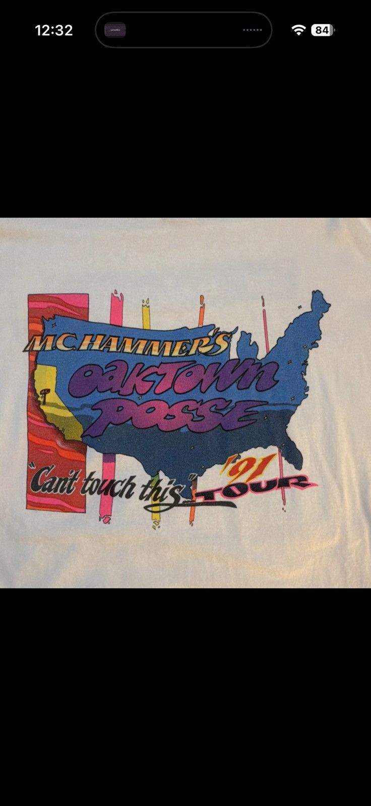 Other Vintage MC Hammer Hammertime Can’t Touch This 1991 Tour Tee Size US XXL / EU 58 / 5 - 4 Thumbnail