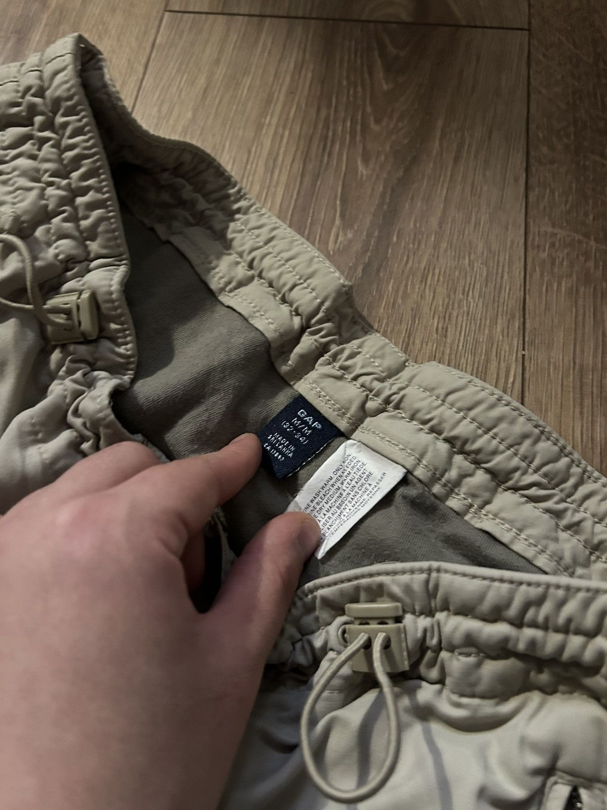 Gap × Japanese Brand Vintage Gap Parachute Japanese pants with fleece mens Size US 32 / EU 48 - 2 Thumbnail
