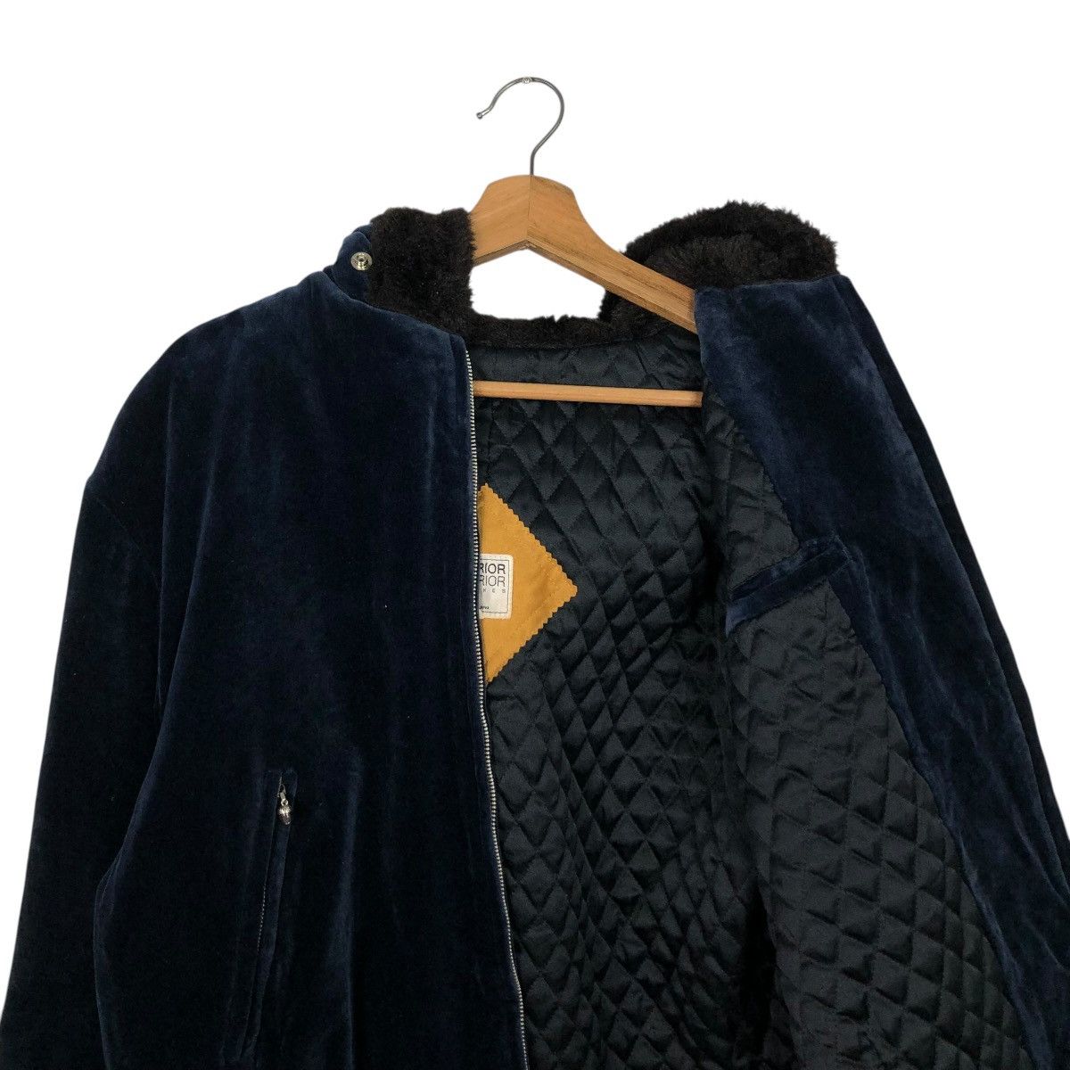 Japanese Brand 🔥RICH DARK BLUE BOMBER JACKET FUR INTERIOR ISSEY MIYAKE Size US L / EU 52-54 / 3 - 15 Thumbnail