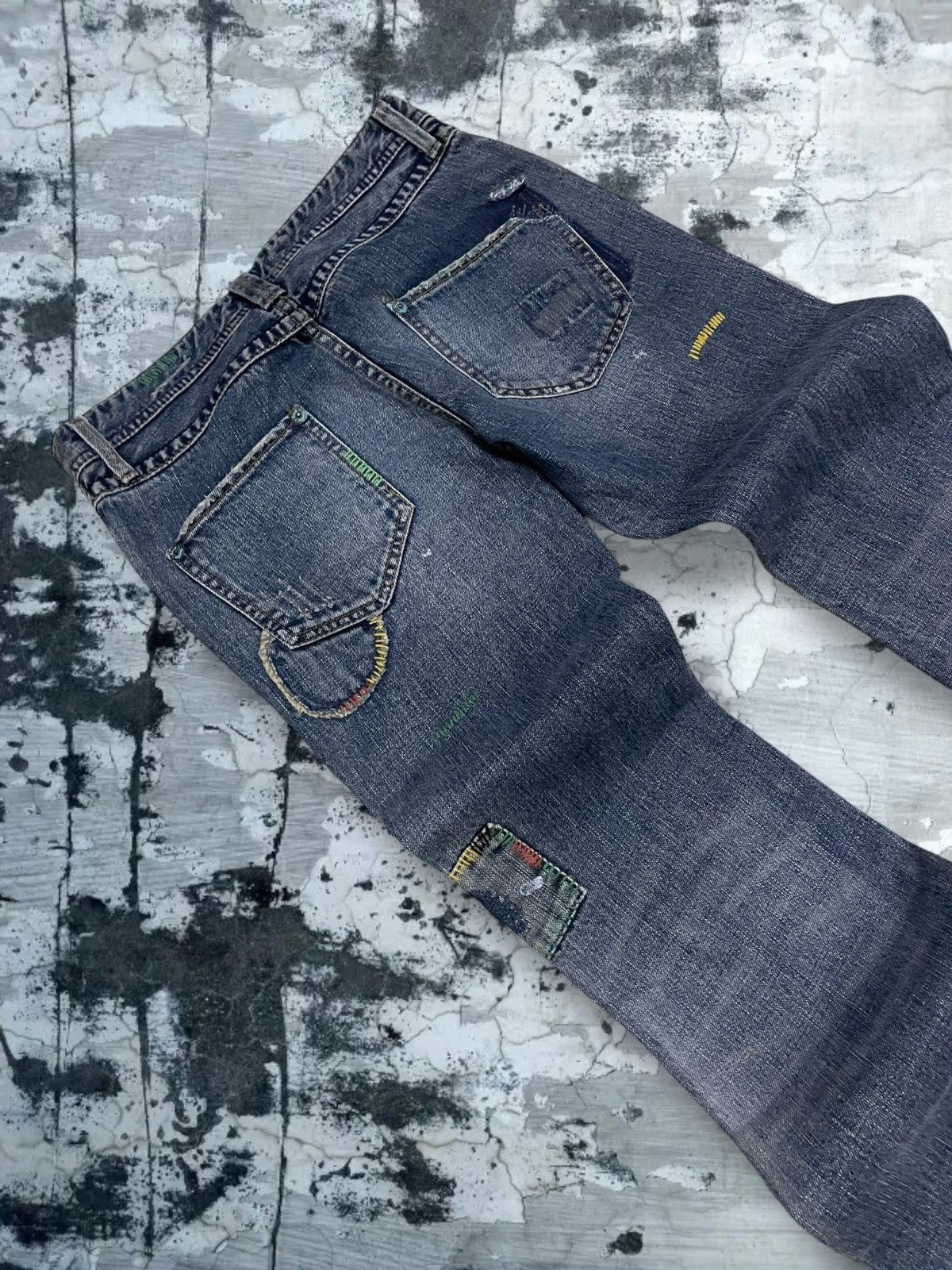 Tornado Mart Vintate Og 1990s Japan Designer Back Number Boro Distressed Size US 30 / EU 46 - 16 Thumbnail