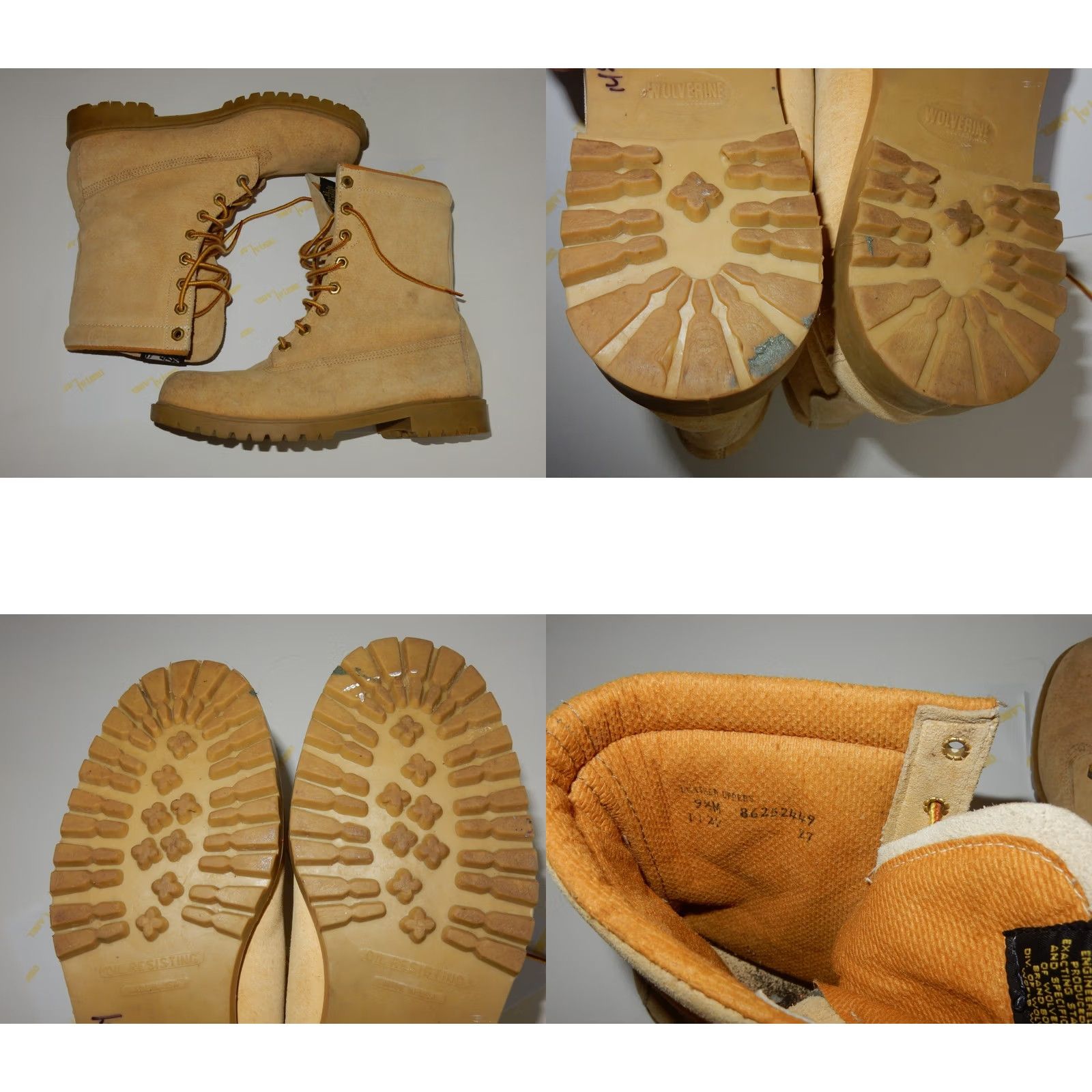 Vintage VINTAGE Wolverine Boots Men's USA Made Suede Beige 9.5 Work US 9.5 Men Size US 10 / EU 43 - 8 Thumbnail