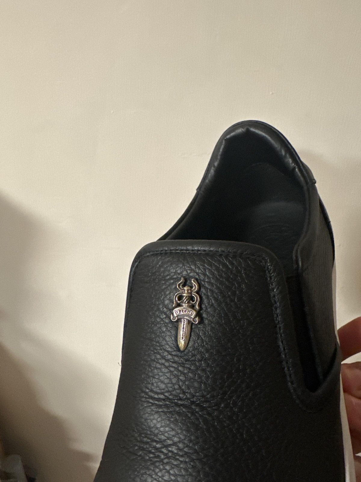 Chrome Hearts Chrome Hearts black leather dagger slips on Size US 10 / EU 43 - 13 Thumbnail