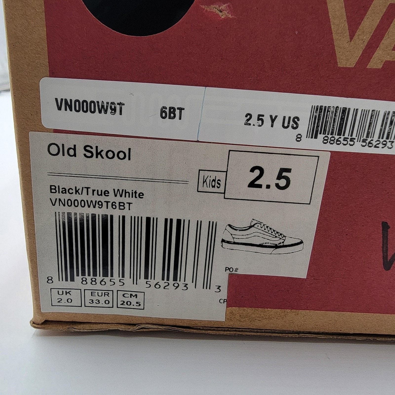 Vans Vans Old Skool Shoes Kids Size 2.5 Classic Skate Black/White Size US 4 / IT 34 - 8 Thumbnail