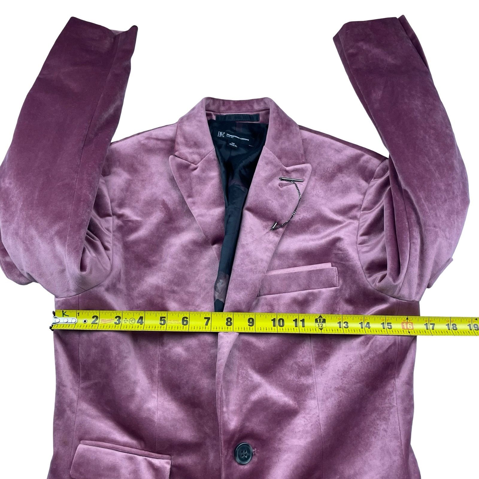 I.N.C NEW INC International Concepts Men's Velvet Slim Tuxedo Suit Size 34R - 11 Thumbnail