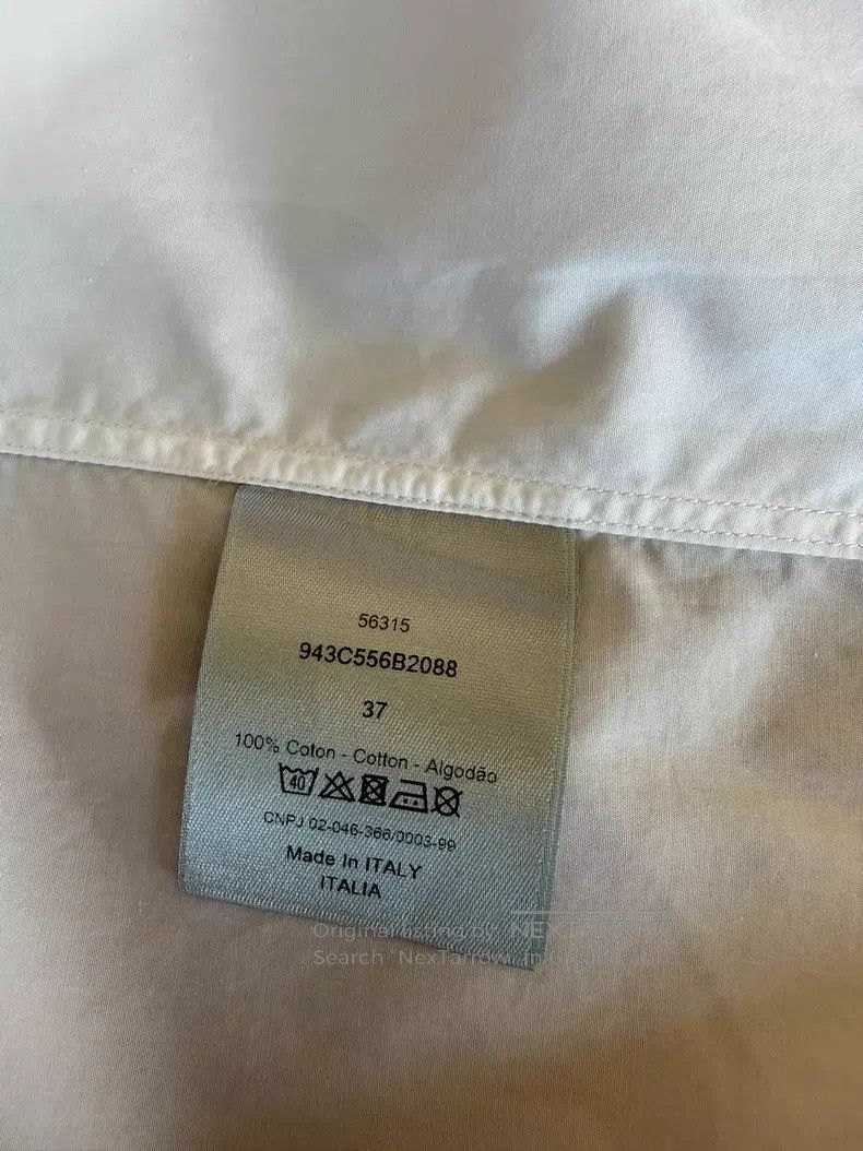 Dior Dior Size 37 White stand-up collar long-sleeved shirt Size US XXS / EU 40 - 4 Thumbnail