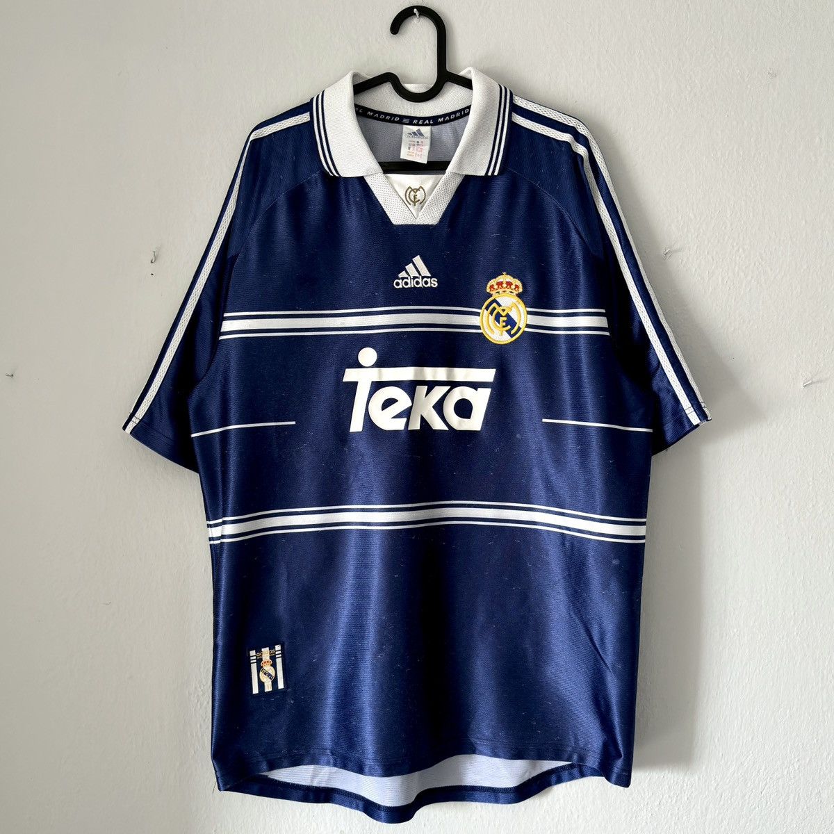 Adidas × Vintage 1999 1998 Real Madrid Adidas Retro Vintage Soccer Jersey Kit Size US L / EU 52-54 / 3 - 3 Thumbnail
