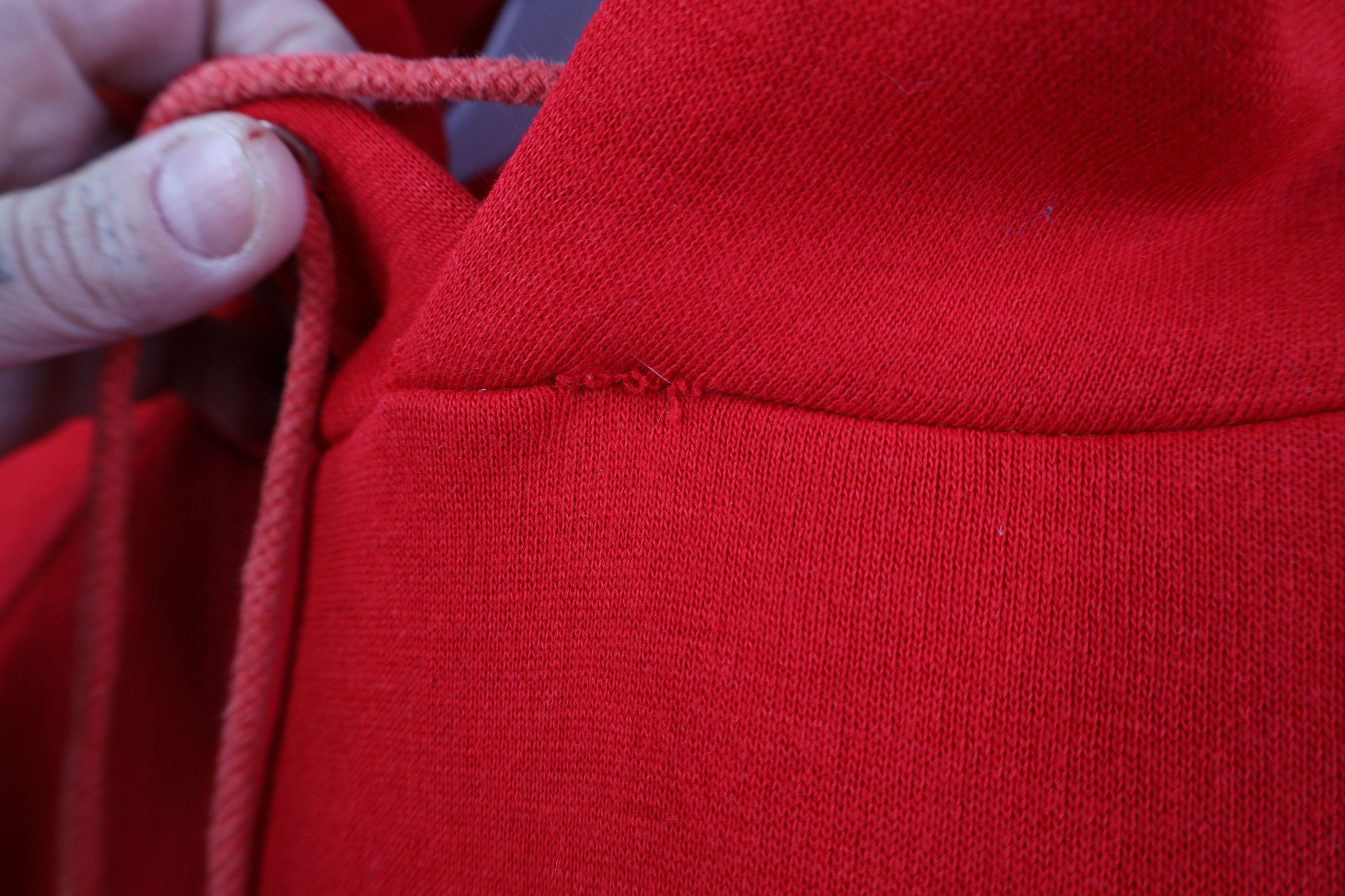 Vintage Vintage 70s Streetwear Boxy Fit Hoodie Sweatshirt Red USA Size US S / EU 44-46 / 1 - 4 Thumbnail