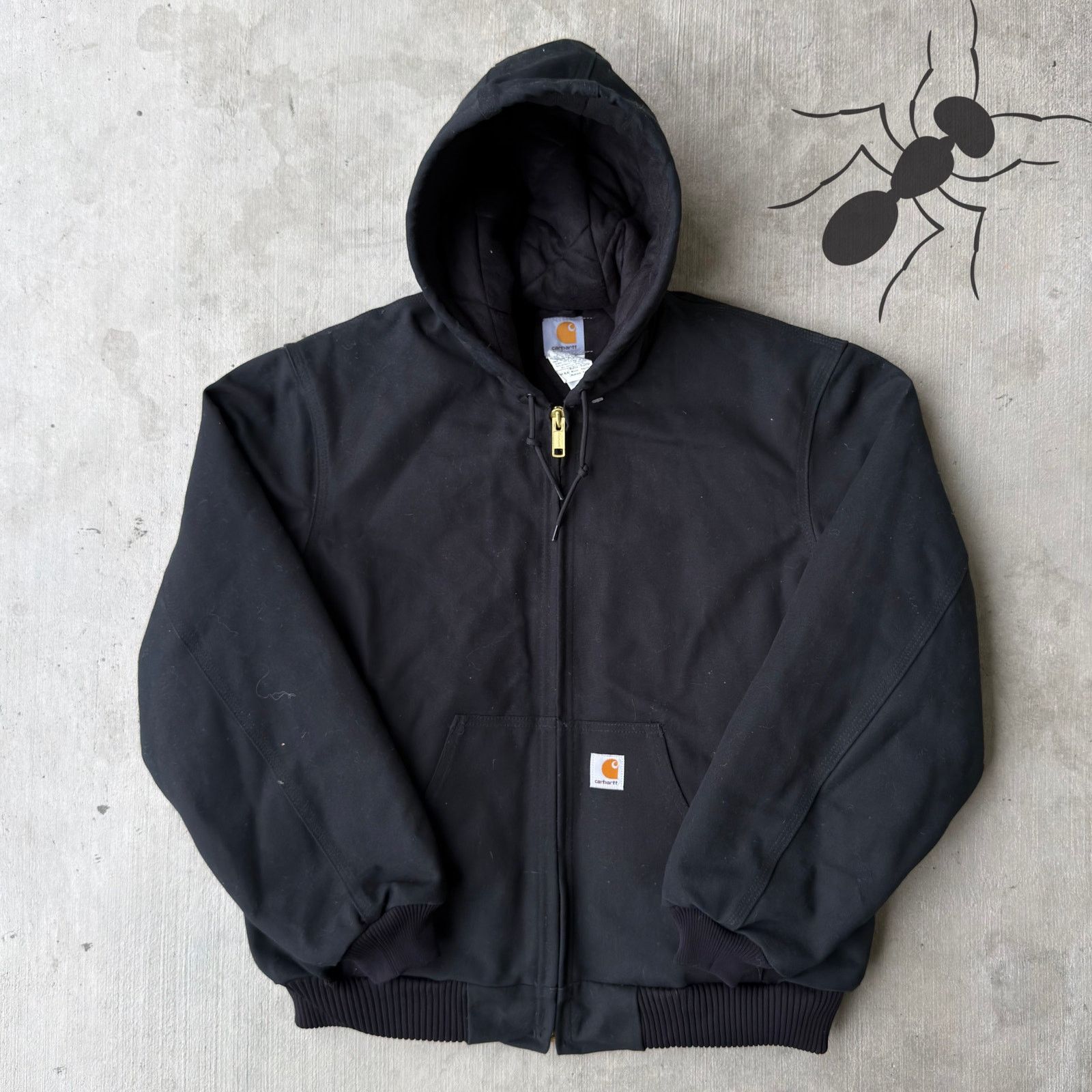 Carhartt × Vintage Carhartt J140 black hooded work wear jacket Size US M / EU 48-50 / 2 - 1 Thumbnail