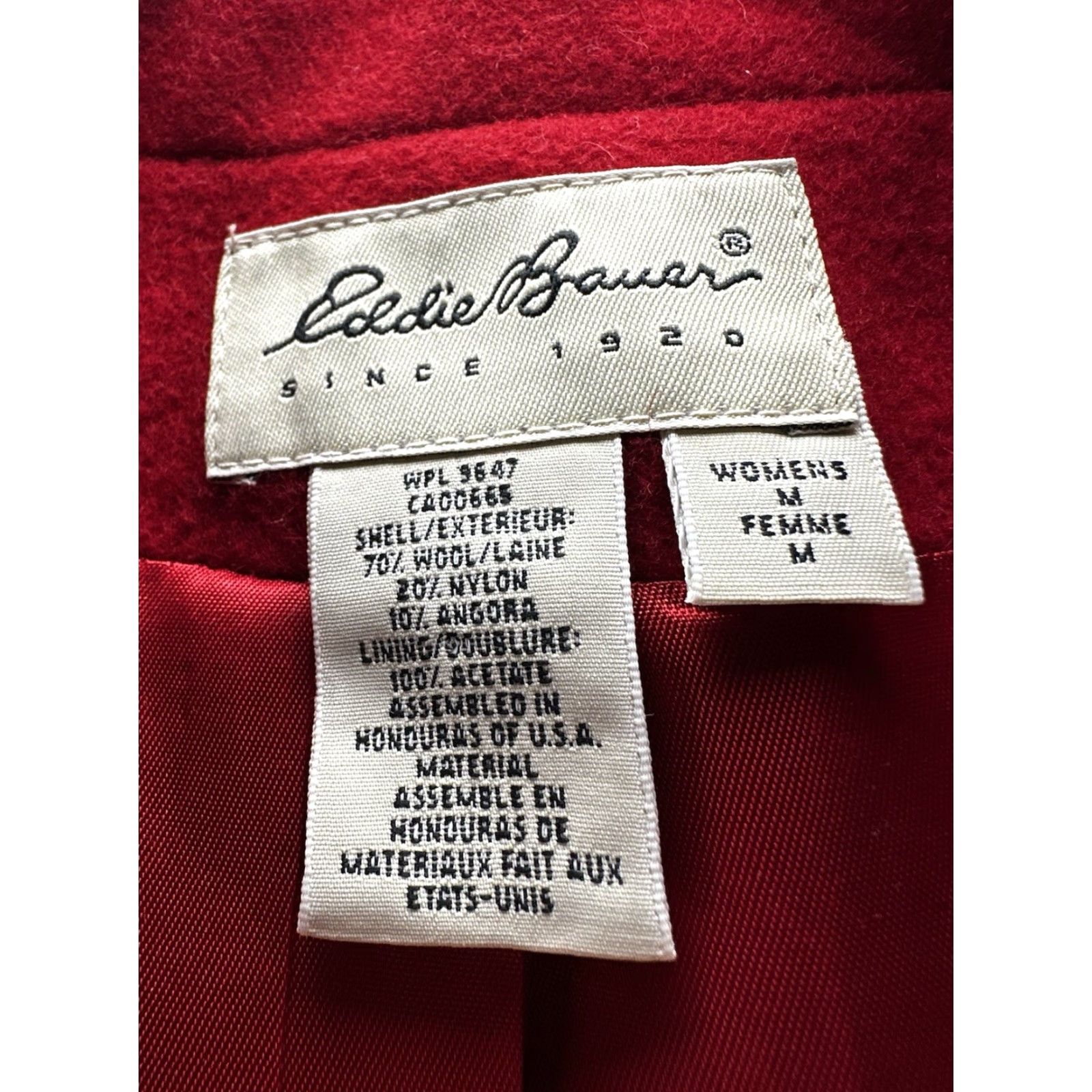 Eddie Bauer VINTAGE Eddie Bauer Blazer Womens Medium Red Wool Blend Jacket Size M / US 6-8 / IT 42-44 - 5 Thumbnail