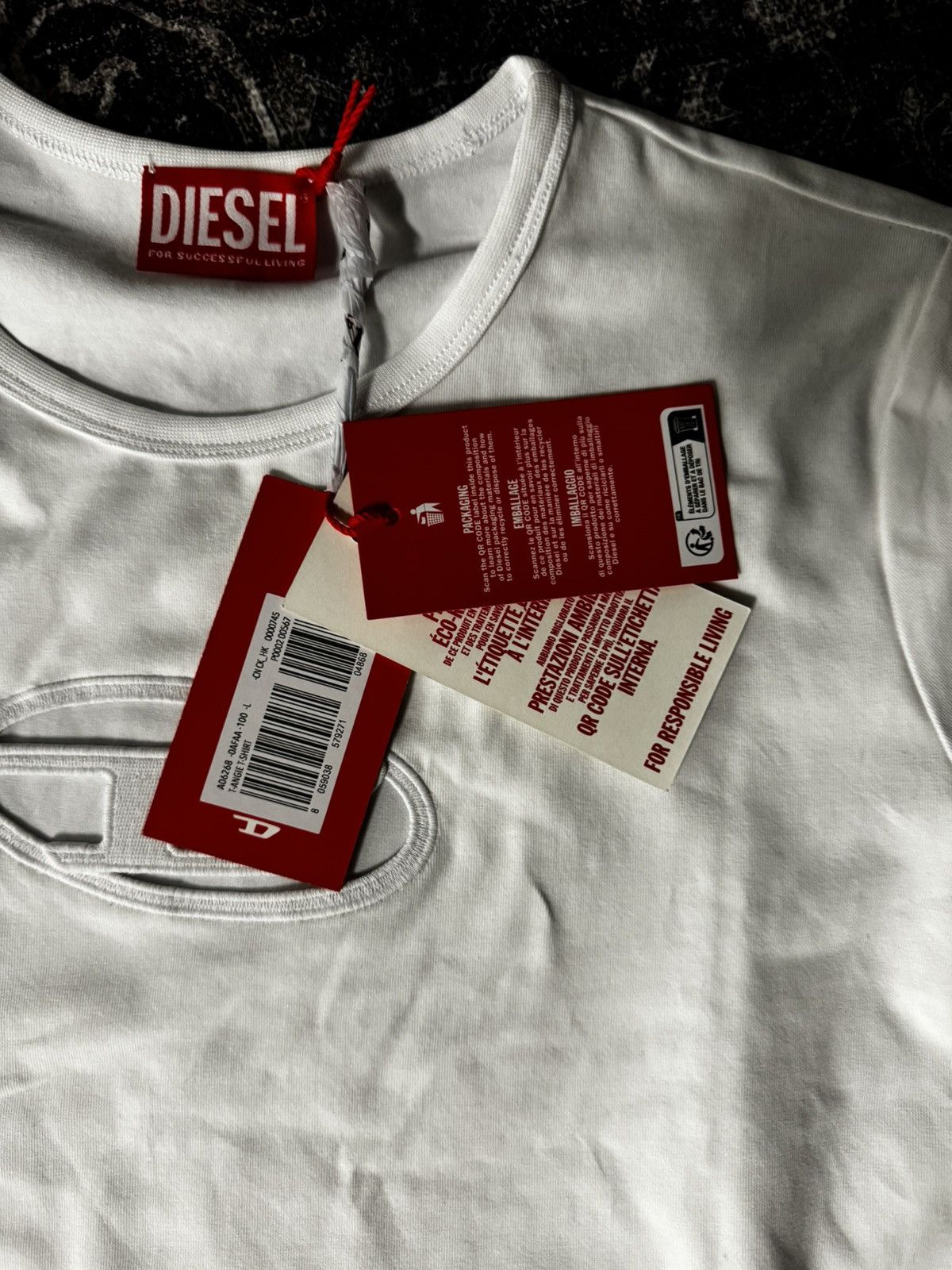 Diesel DIESEL T-Shirt With Peekaboo Logo LARGE Size L / US 10 / IT 46 - 5 Thumbnail