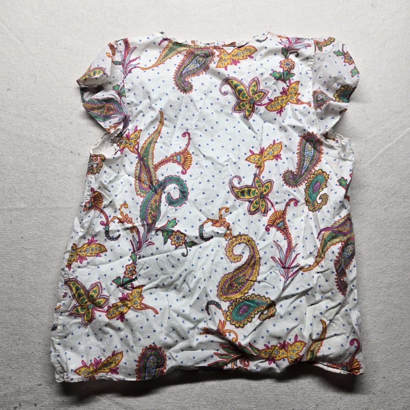 Talbots Talbots Shirt Adult Women XL Multicolor Paisley Short Sleeve Round Neck Blouse Classic Womens Size XL / US 12-14 / IT 48-50 - 5 Thumbnail