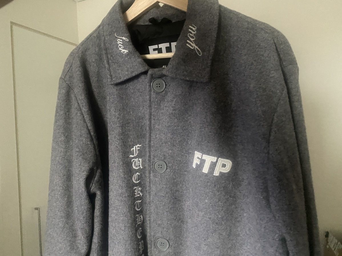image of Fuck The Population Ftp Trench Coat Fuckthepopulation in Grey, Men's (Size XL)