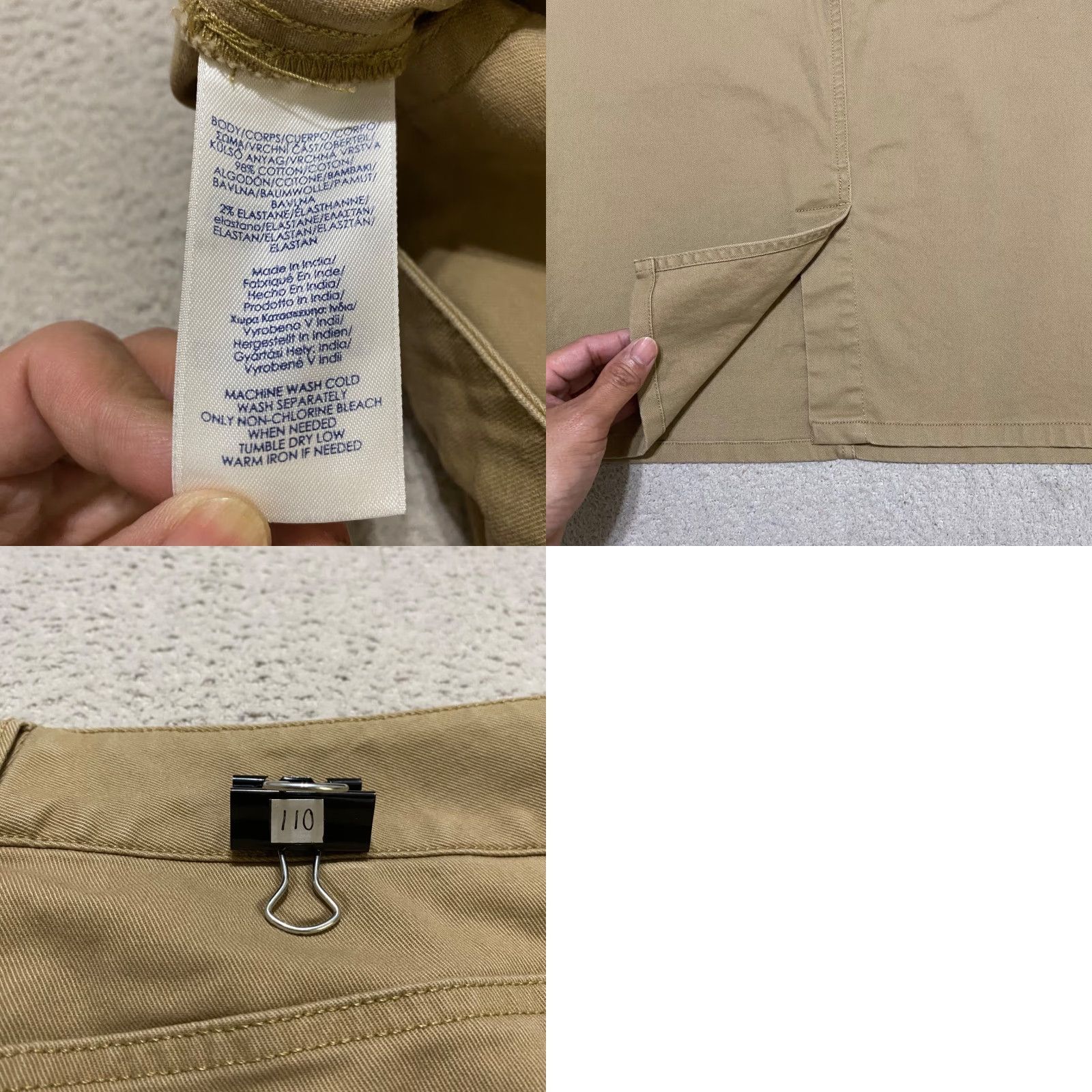 Chaps VINTAGE Chaps Skirt Beige Knee Length Pencil Straight Pockets Casual Womens 8 Size 30" / US 8 / IT 44 - 8 Thumbnail