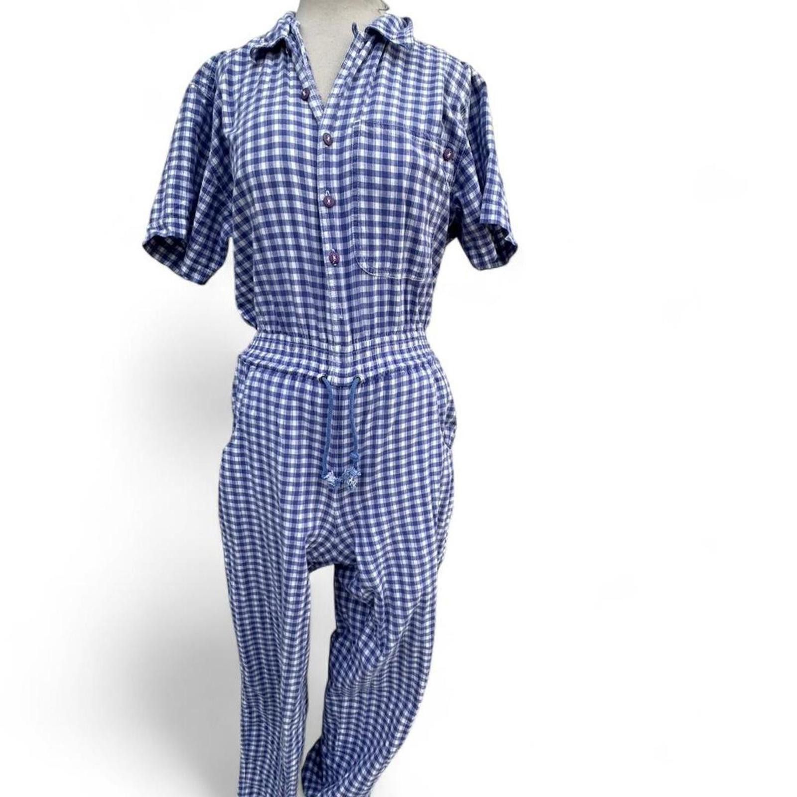 Other Blue and white gingham jumpsuit s #retro #indie Size 28" / US 6 / IT 42 - 1 Thumbnail