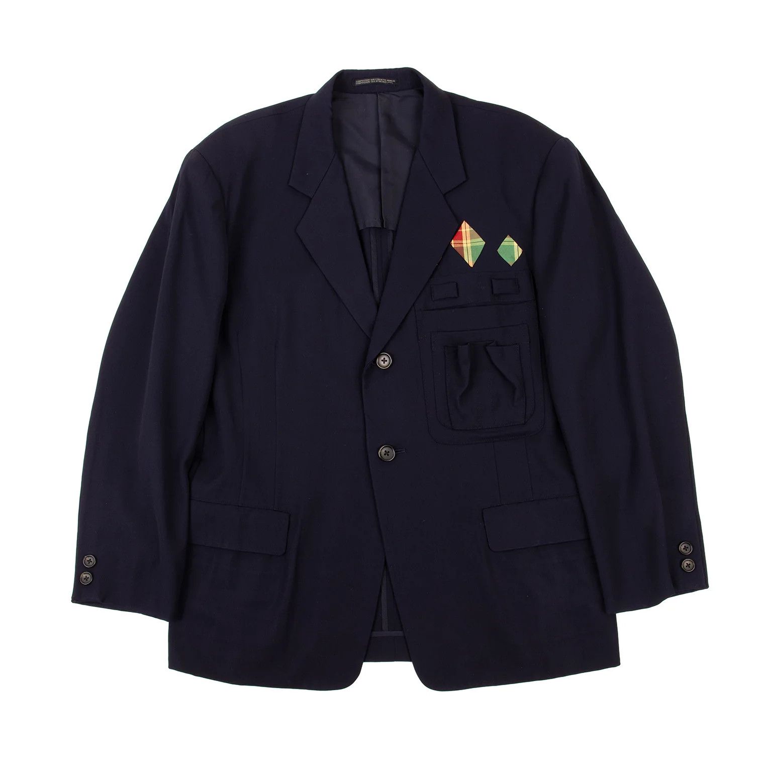 Yohji Yamamoto Yohji Yamamoto Wool Gabardine Jacket Navy M Size US M / EU 48-50 / 2 - 1 Thumbnail