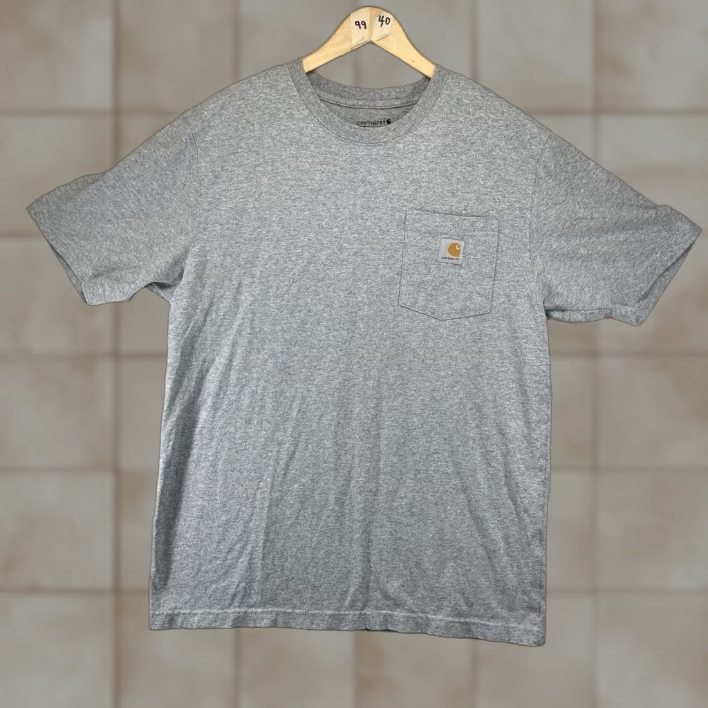 Carhartt Carhartt T-Shirt Mens Heather Gray Medium Short Sleeve Crew Neck Pocket Logo Classic Outdoor Size US M / EU 48-50 / 2 - 1 Thumbnail