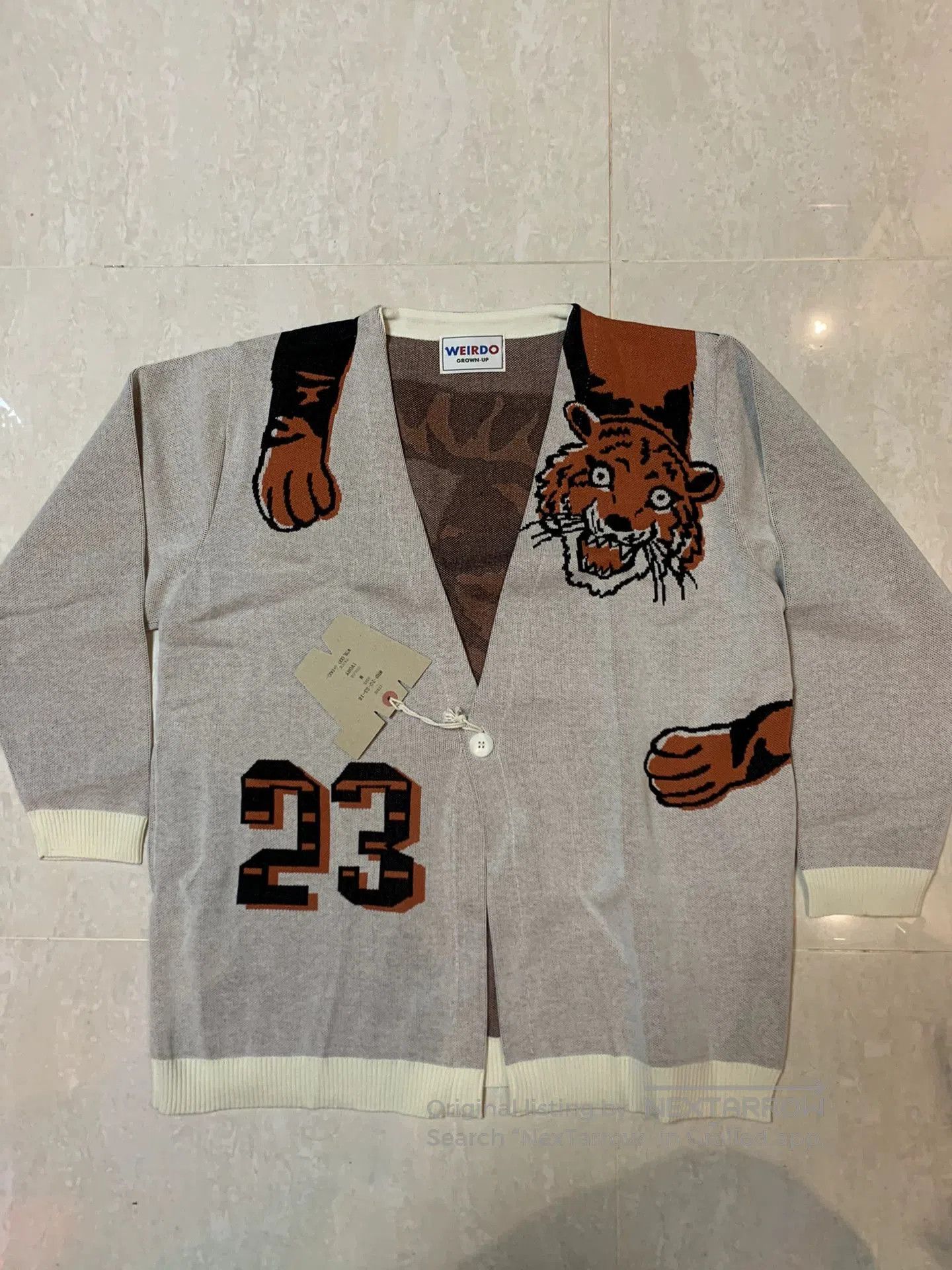 Absurd Weirdo Tiger Cardigan 3/4 Sleeves. Size US M / EU 48-50 / 2 - 1 Thumbnail