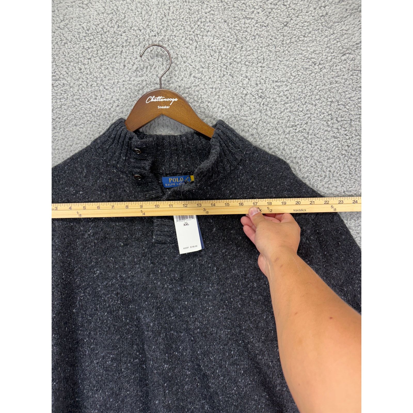 Ralph Lauren Polo Ralph Lauren 1/4 Mock Neck Sweater Mens XXL Gray Wool Size US XXL / EU 58 / 5 - 5 Thumbnail