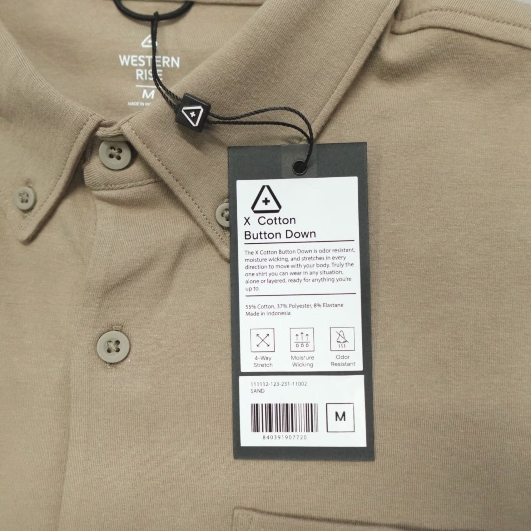 Vintage Western Rise Button-Down Shirt Size M Stretch Wicking Odor-Resistant Cotton Button Up Shirt Men’s Casual Business Size US L / EU 52-54 / 3 - 3 Thumbnail