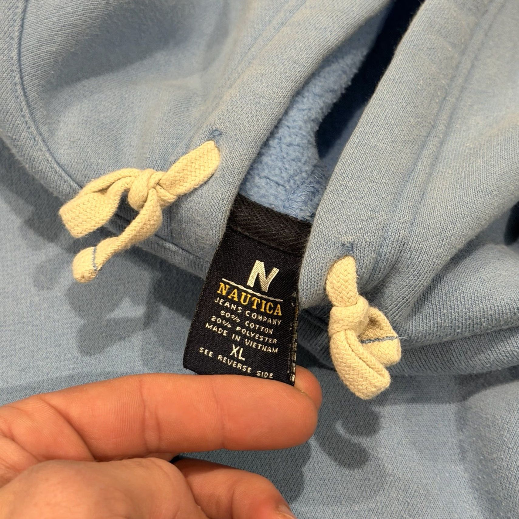 Nautica VINTAGE Nautica Hoodie Sweatshirt Men XL Blue Center Logo Logo Pullover 90s Sweatshirt 90s Mens XL Size US XL / EU 56 / 4 - 5 Thumbnail